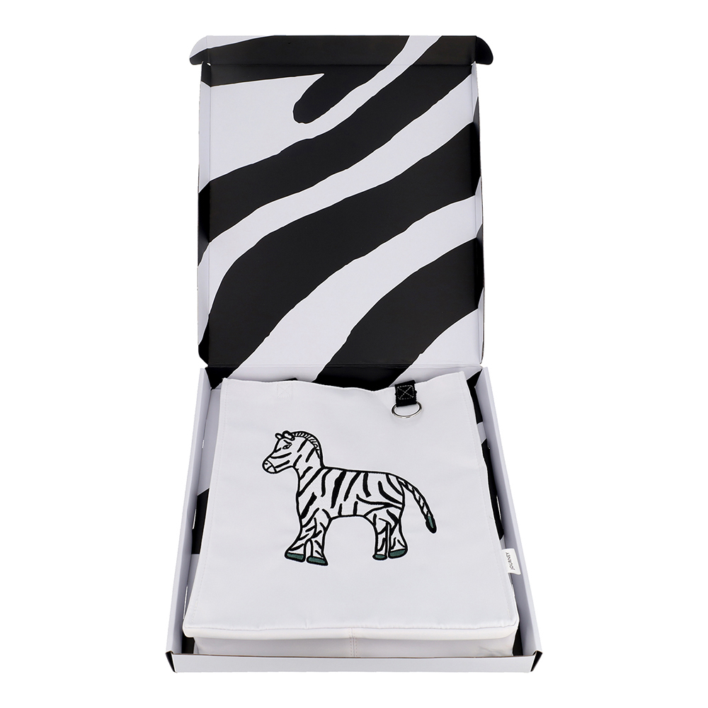 (JOURNEY LUXE) WILD WITHIN COLLECTION - ZEBRA EMBROIDERY TOTE BAG