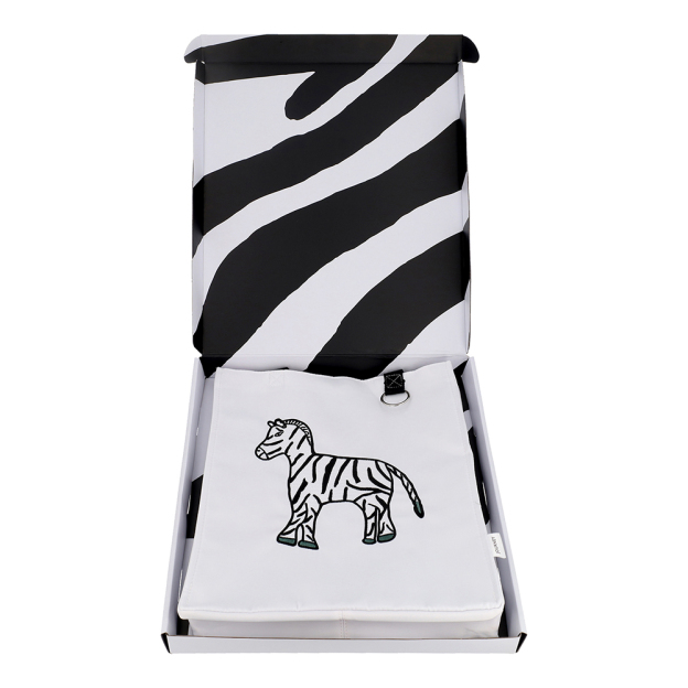 (JOURNEY LUXE) WILD WITHIN COLLECTION - ZEBRA EMBROIDERY TOTE BAG