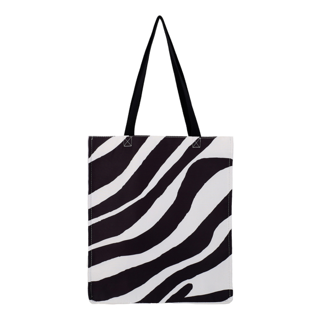 (JOURNEY LUXE) WILD WITHIN COLLECTION - ZEBRA EMBROIDERY TOTE BAG