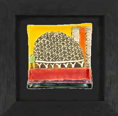 ESPLANADE THEATRE ON THE BAY CERAMIC PLATE FRAMED