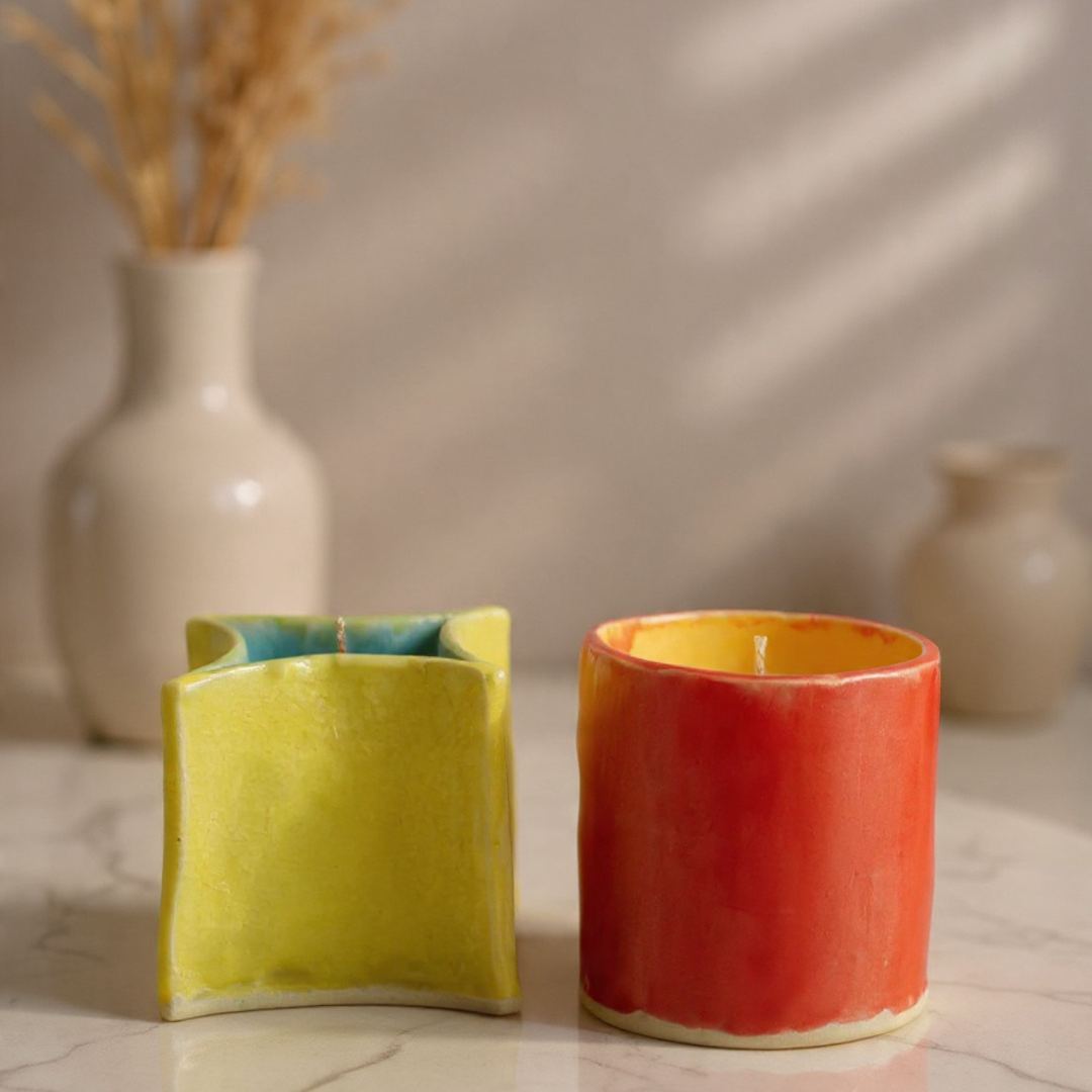 ARTISAN SCENTED SOY CANDLE IN CERAMIC HOLDER