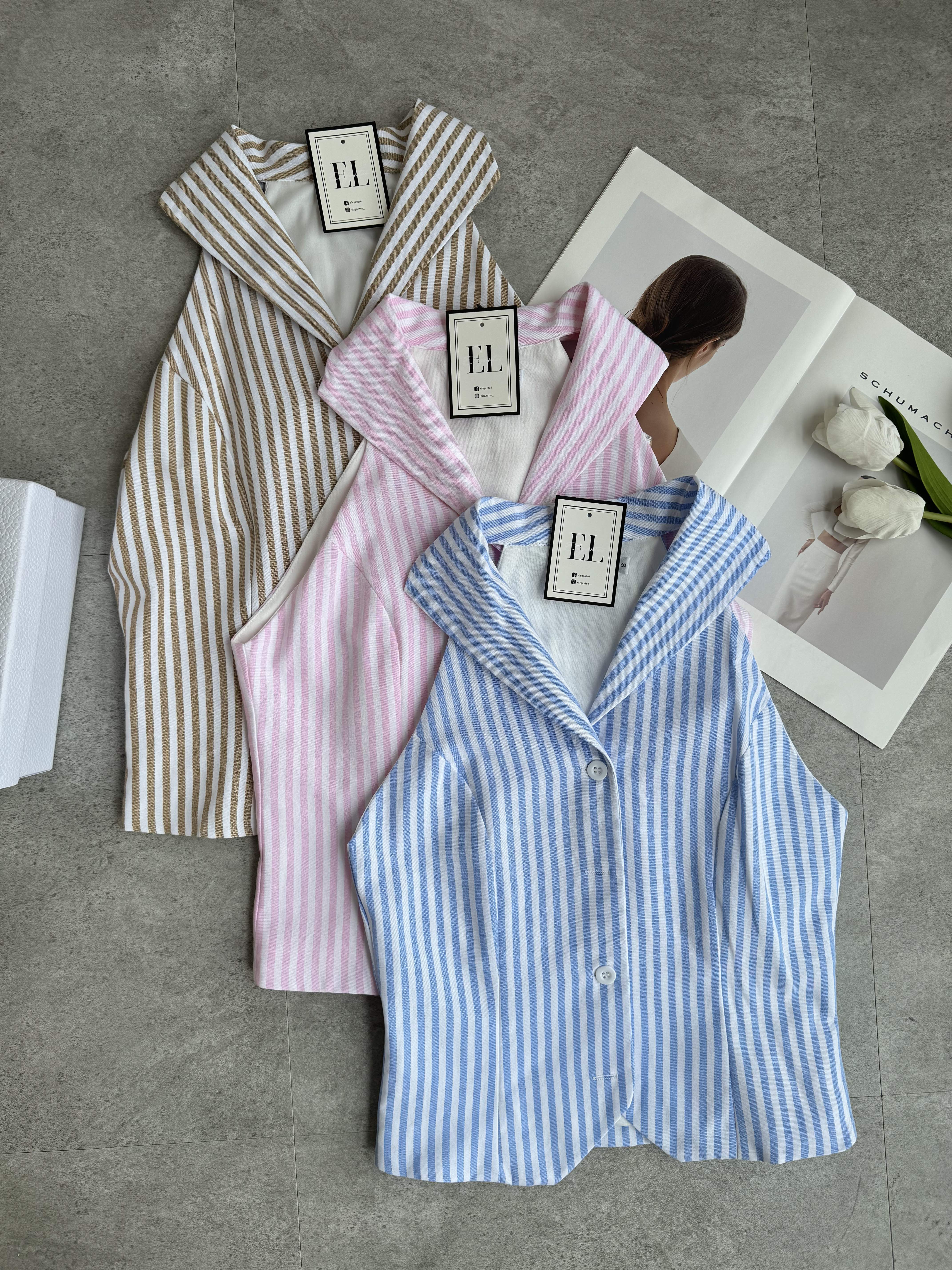 夏日清爽无袖水手领Top