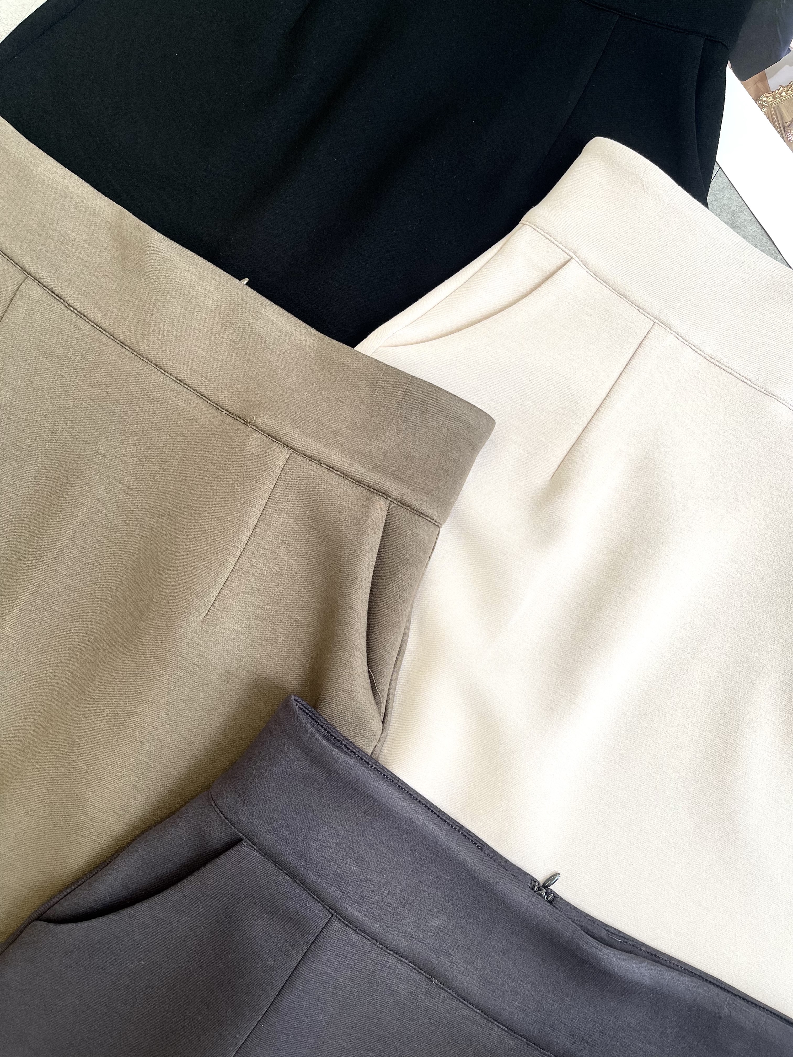 高腰罗马厚腰线长裙