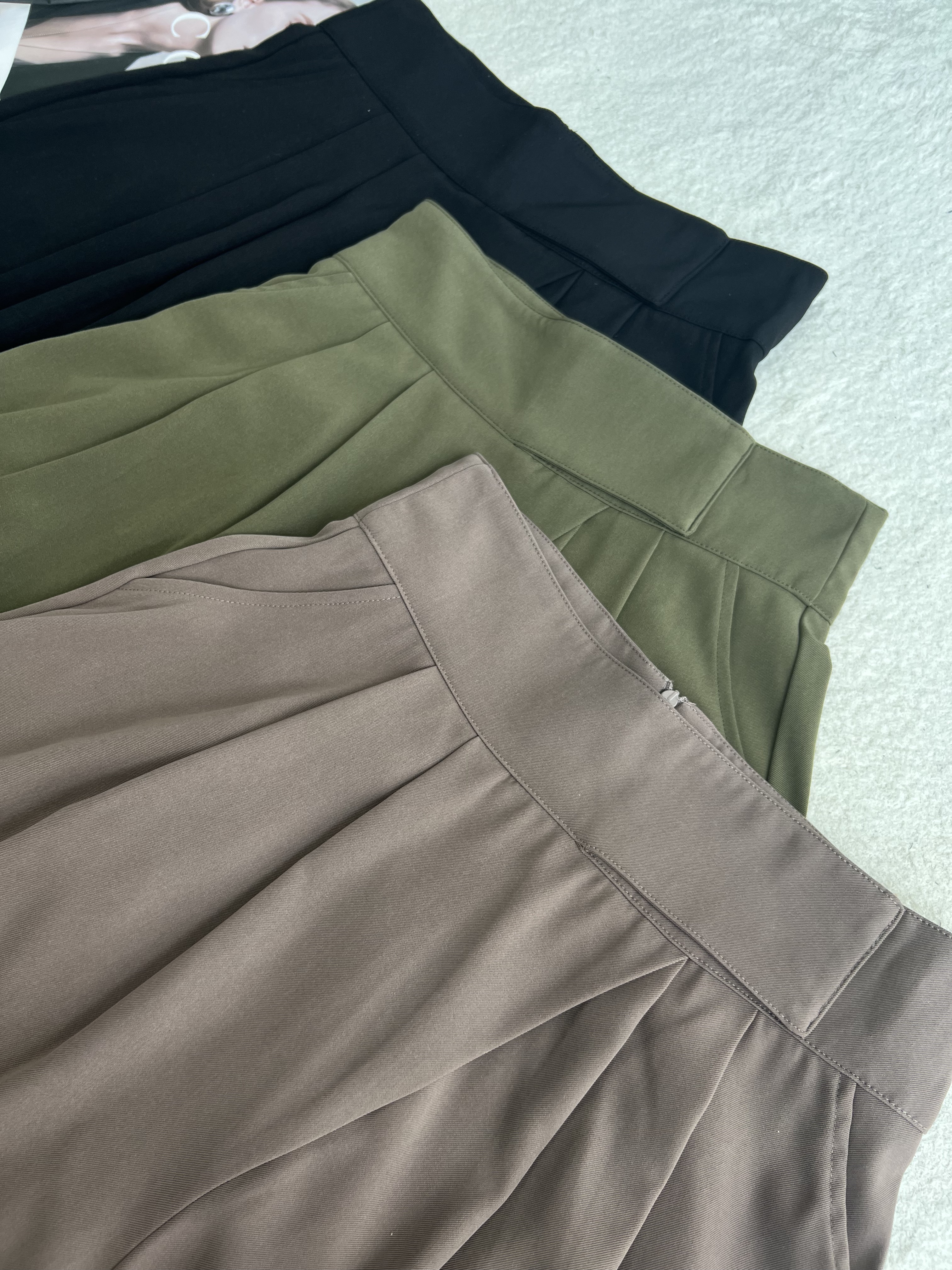 显瘦斜线设计厚腰线5分裤