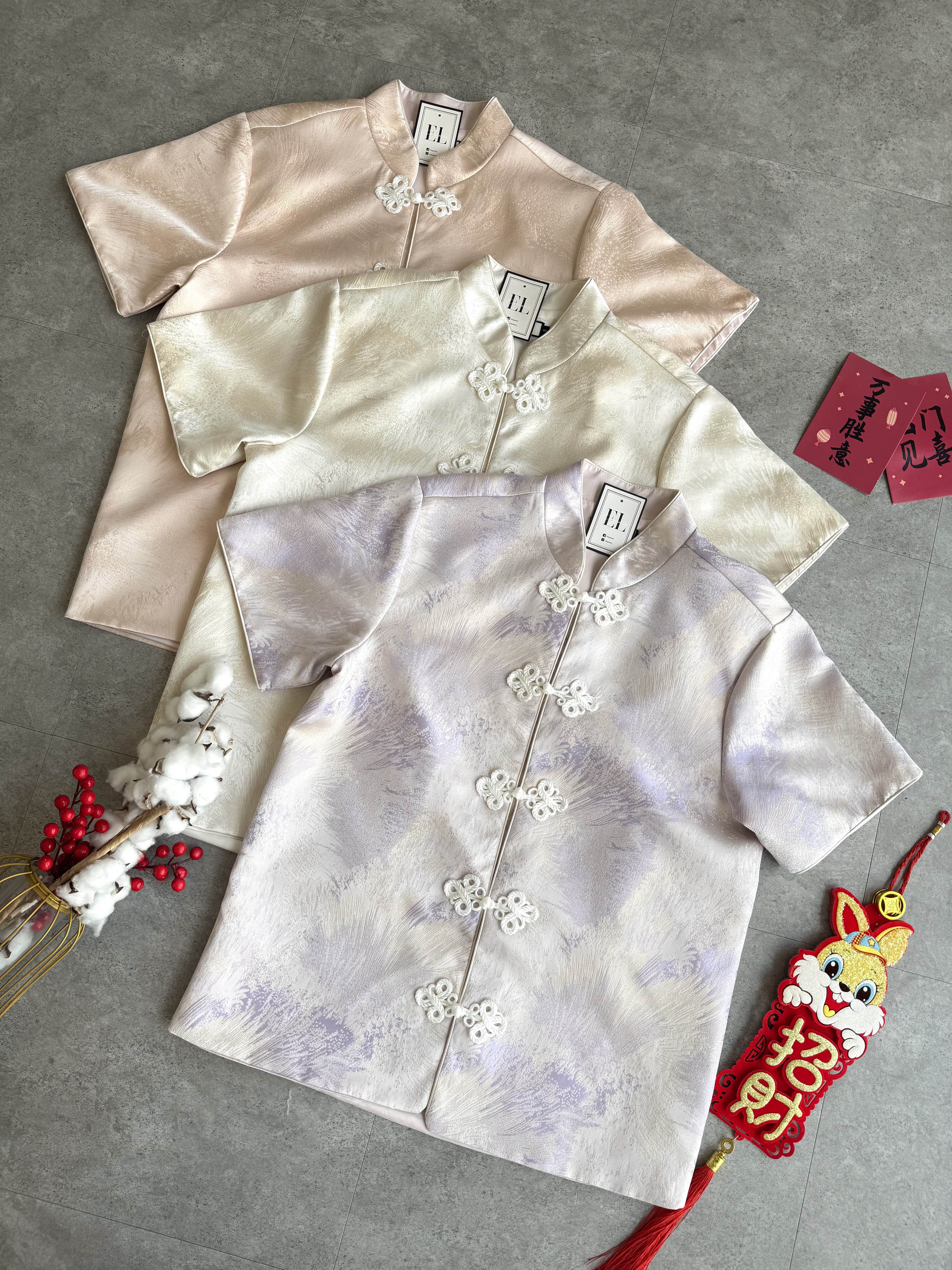 (BO-DEC)《情侣-男》 轻奢月影云纱唐装