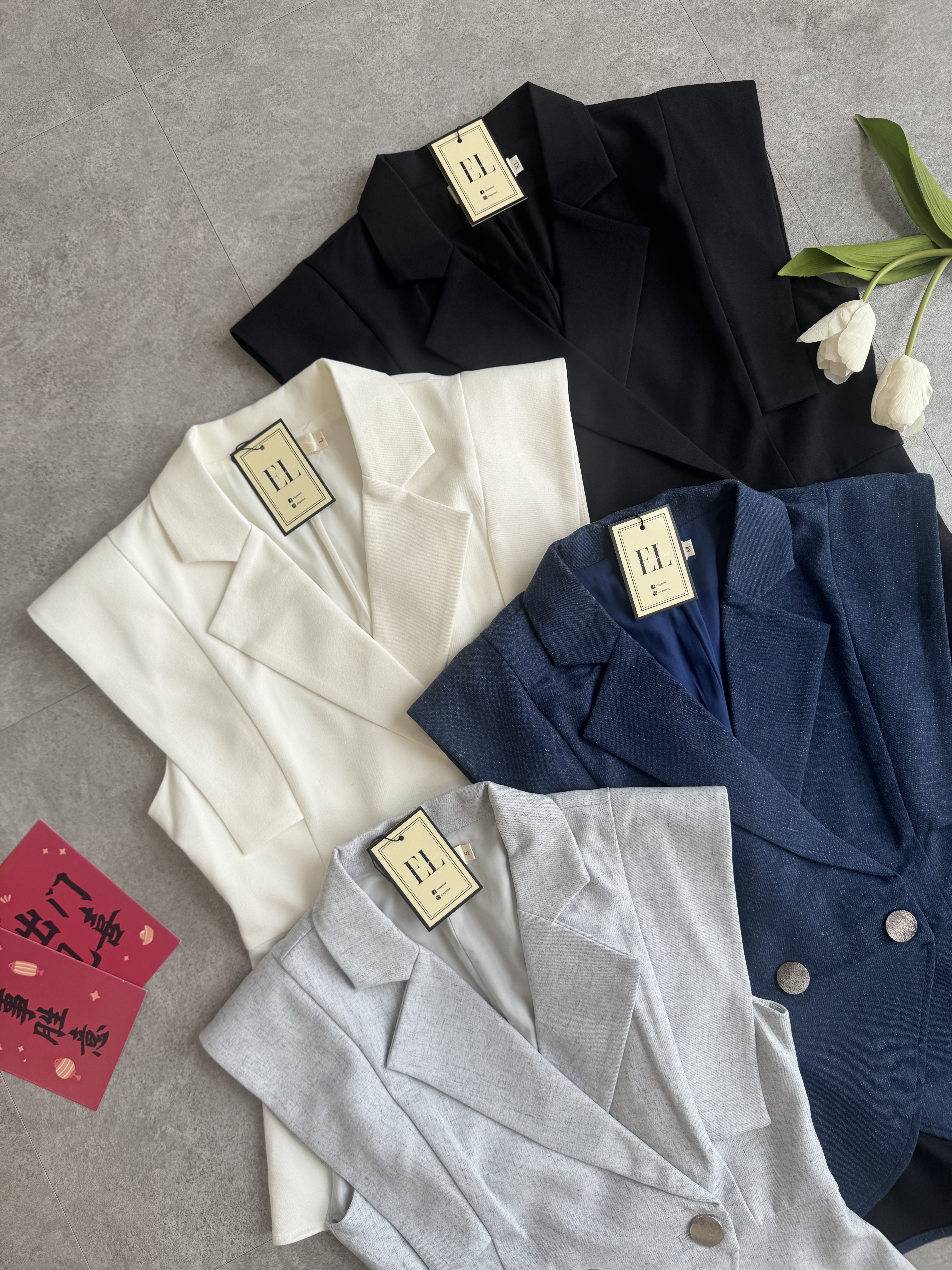 《高端系》女总风直角修腰翻领Top