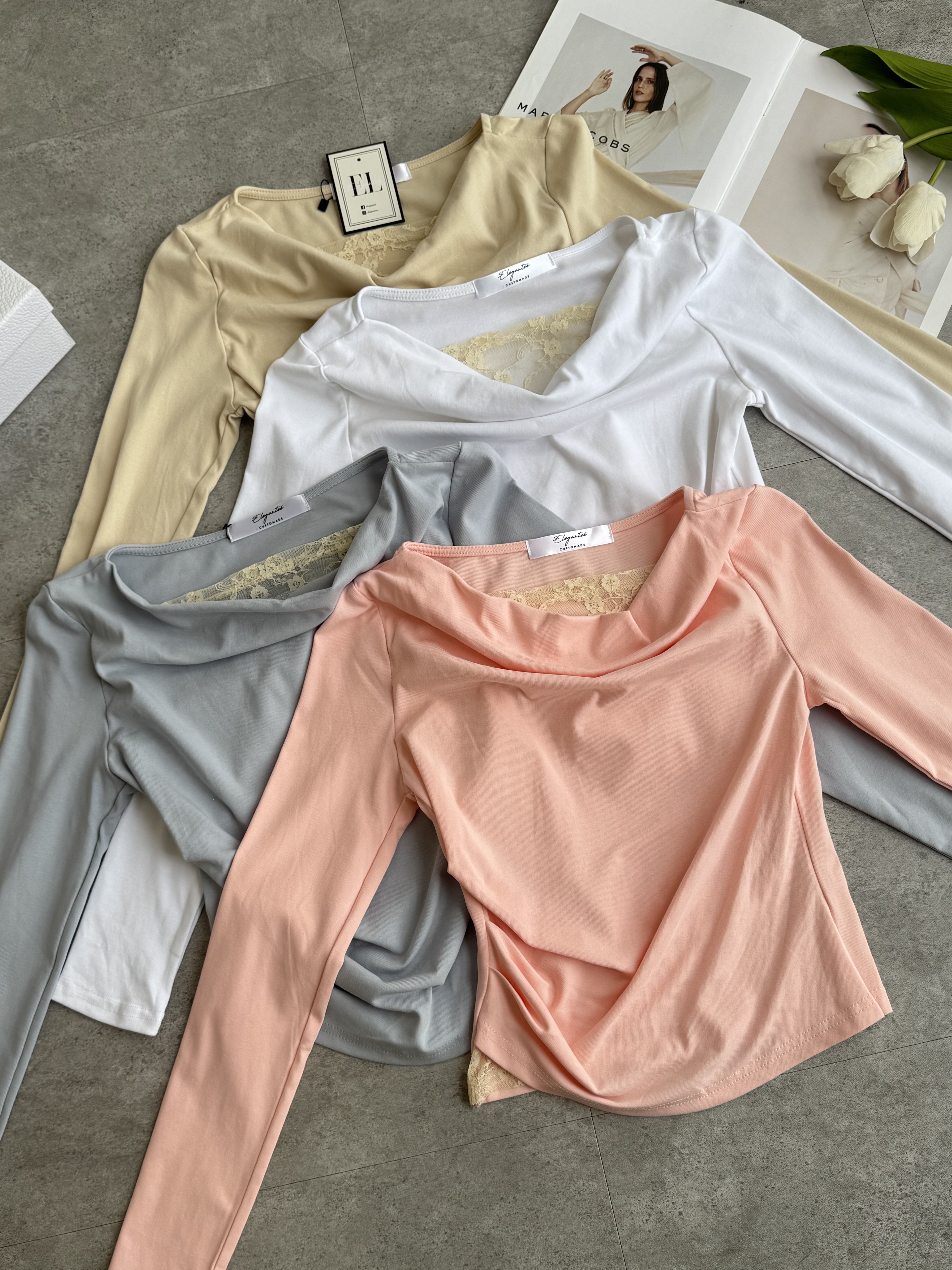 法式蕾丝长袖上衣