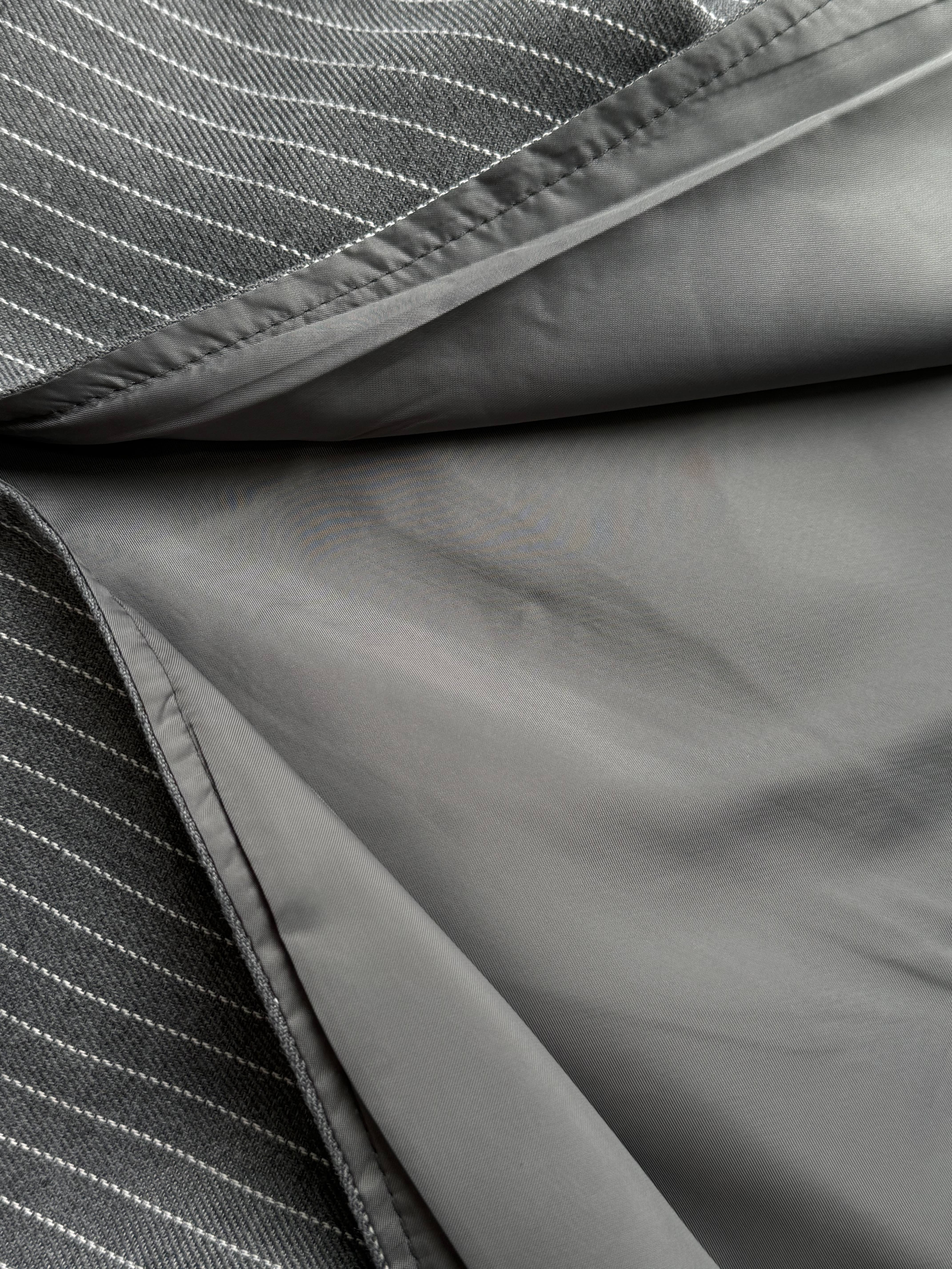 麻棉&滑面料前开叉显瘦直长裙