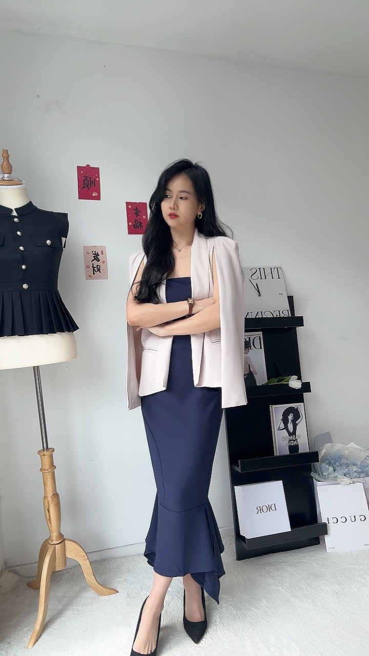 气质高雅鱼尾平口Dinner Dress