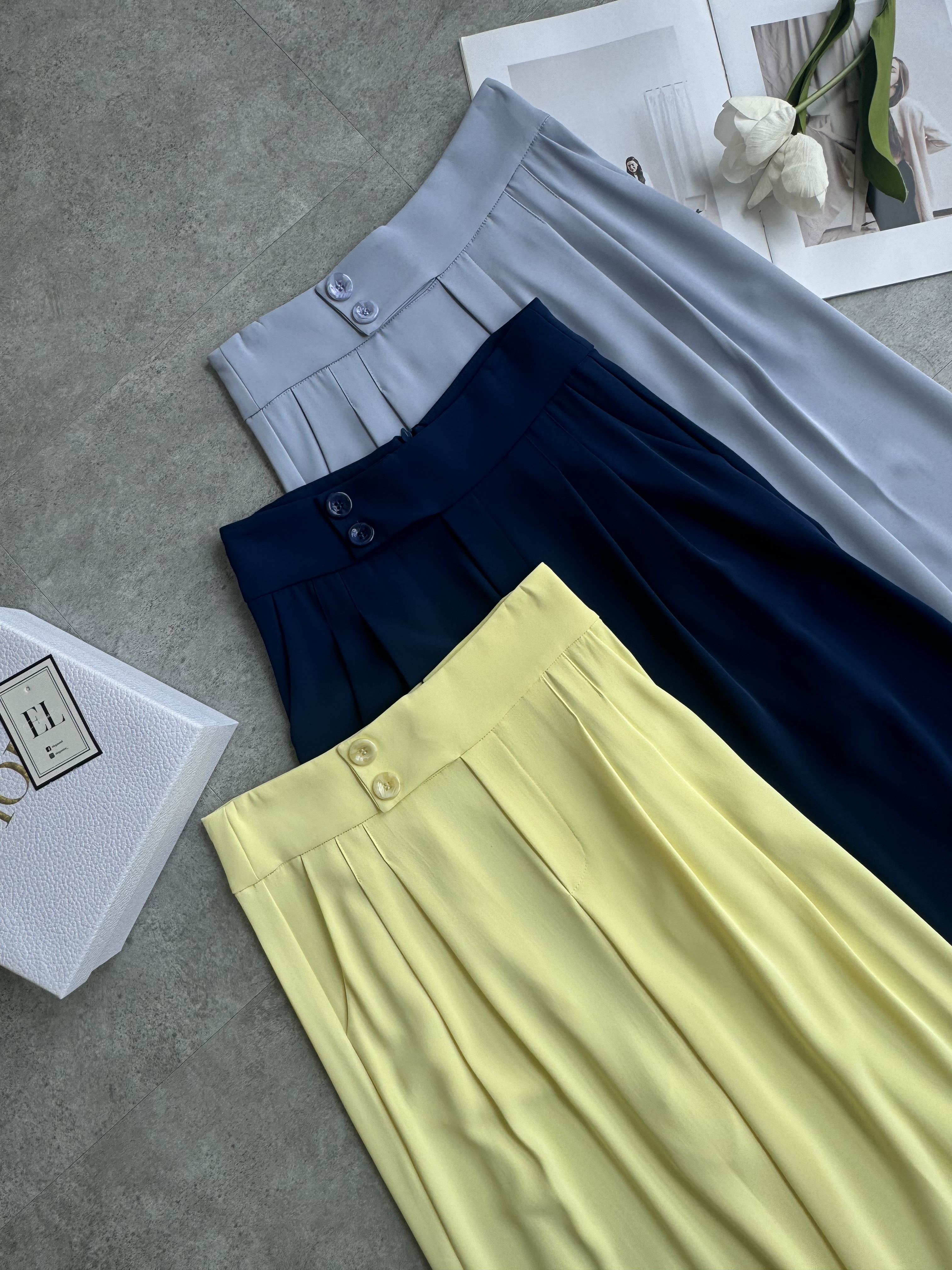 梨形必入垂直高级感高腰阔腿裤