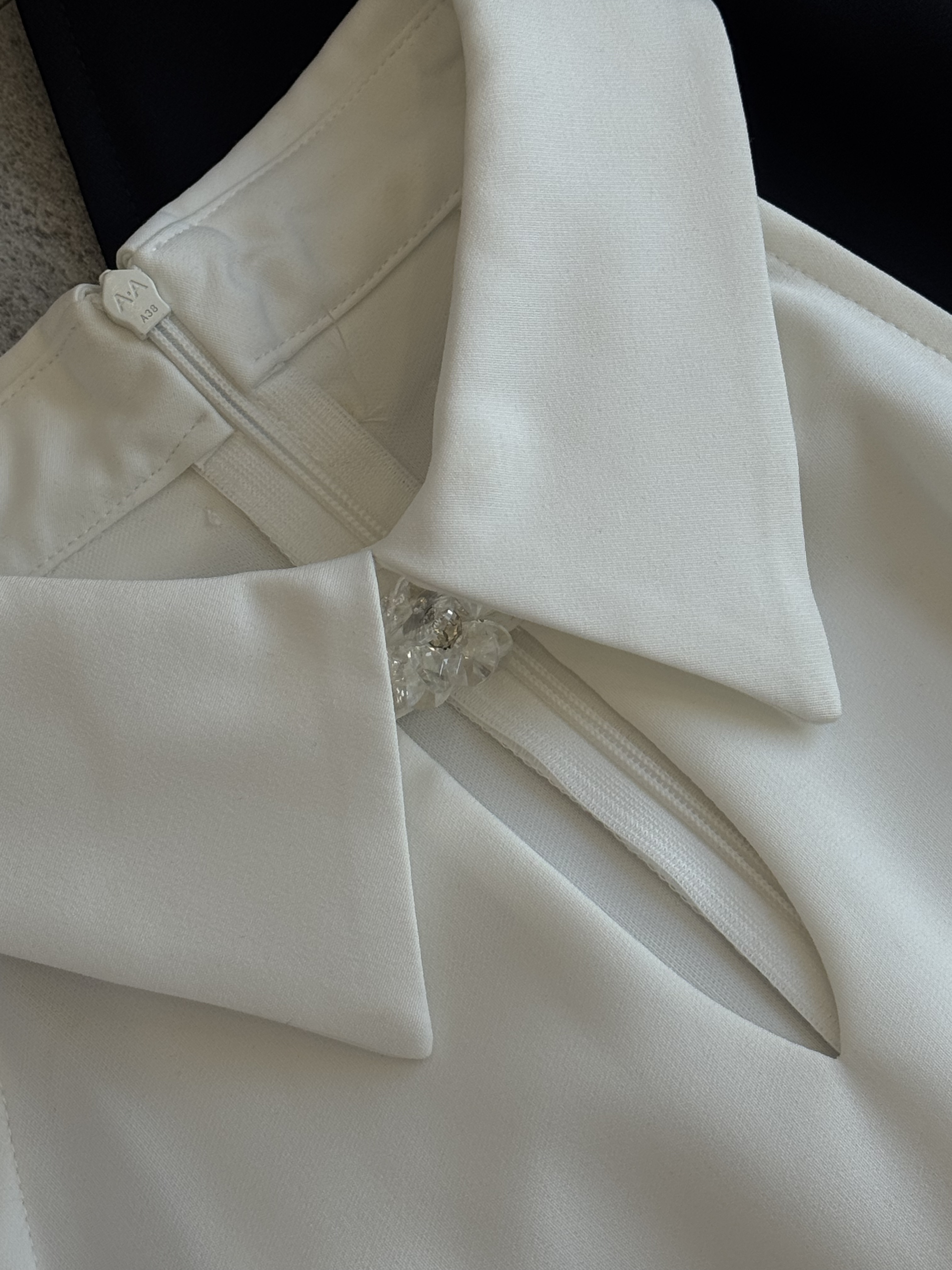 水晶领气质削肩DinnerDress