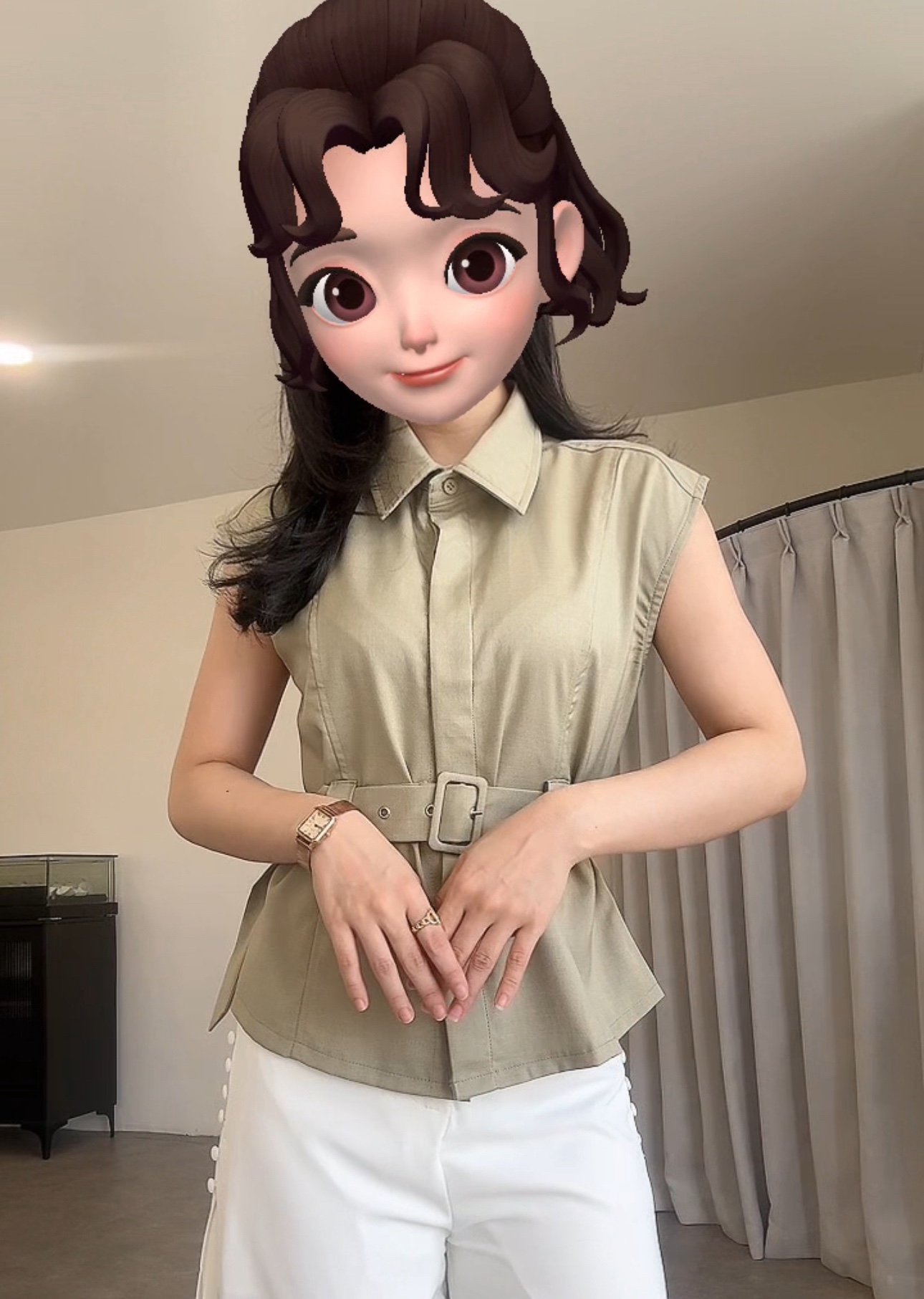 Smartwear滑面过肩腰带Top