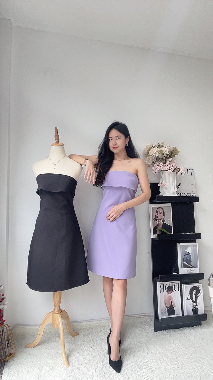 双层平口气质小洋裙