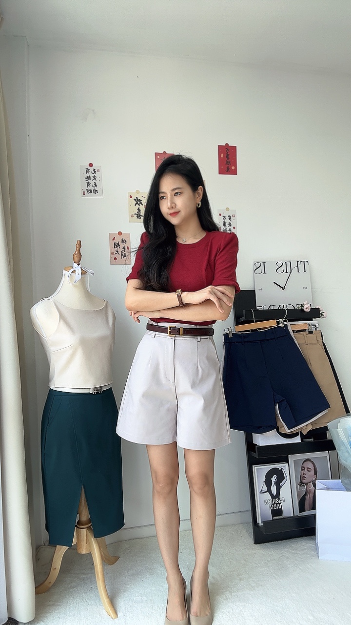 假腰带设计4分裤