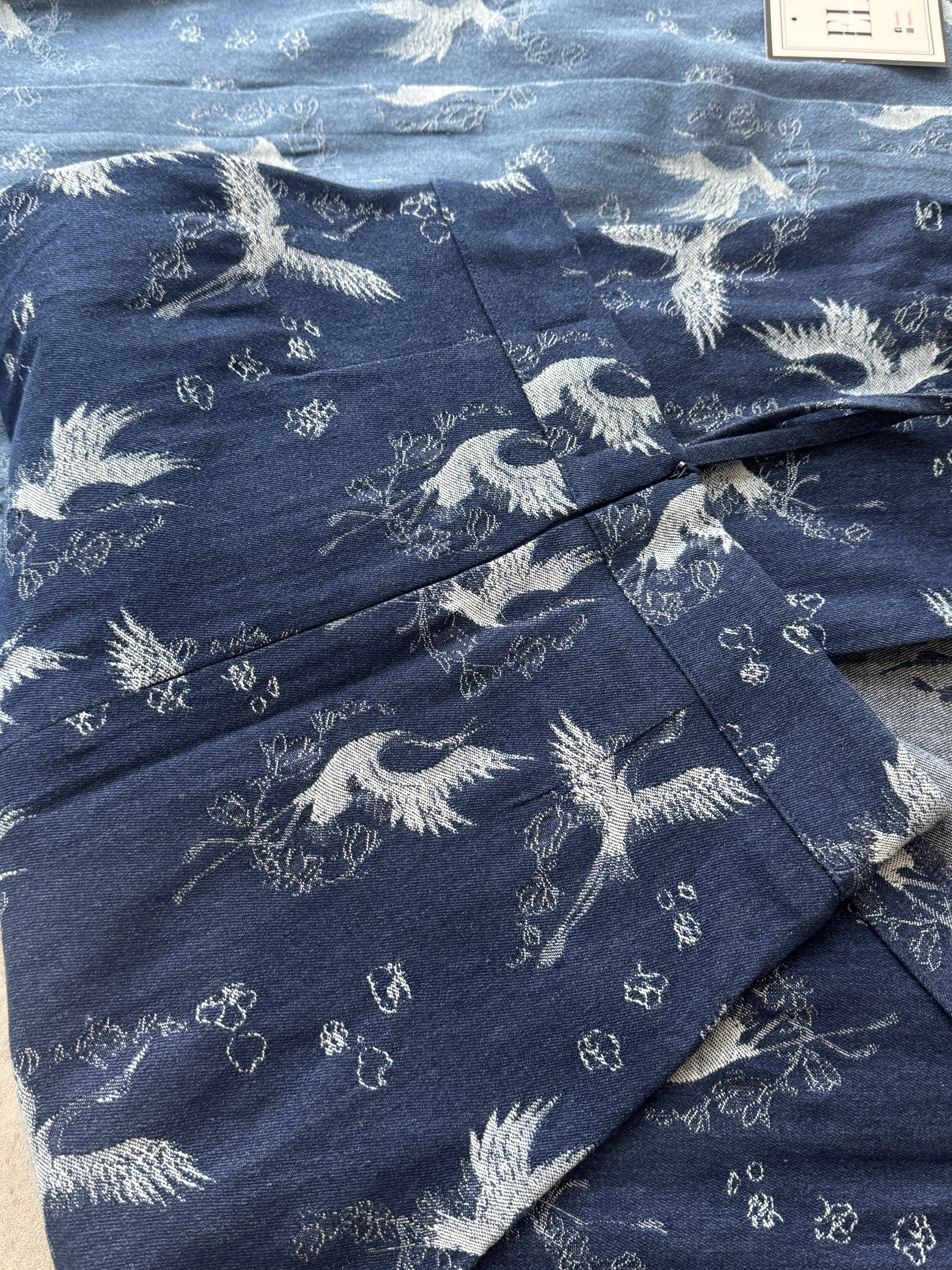 《新年》蝴蝶钻牛仔短袖长裙套装