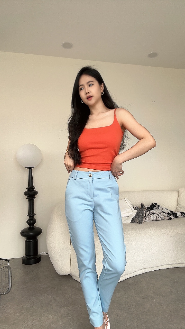 中腰Slimfit西裤（平裤脚）
