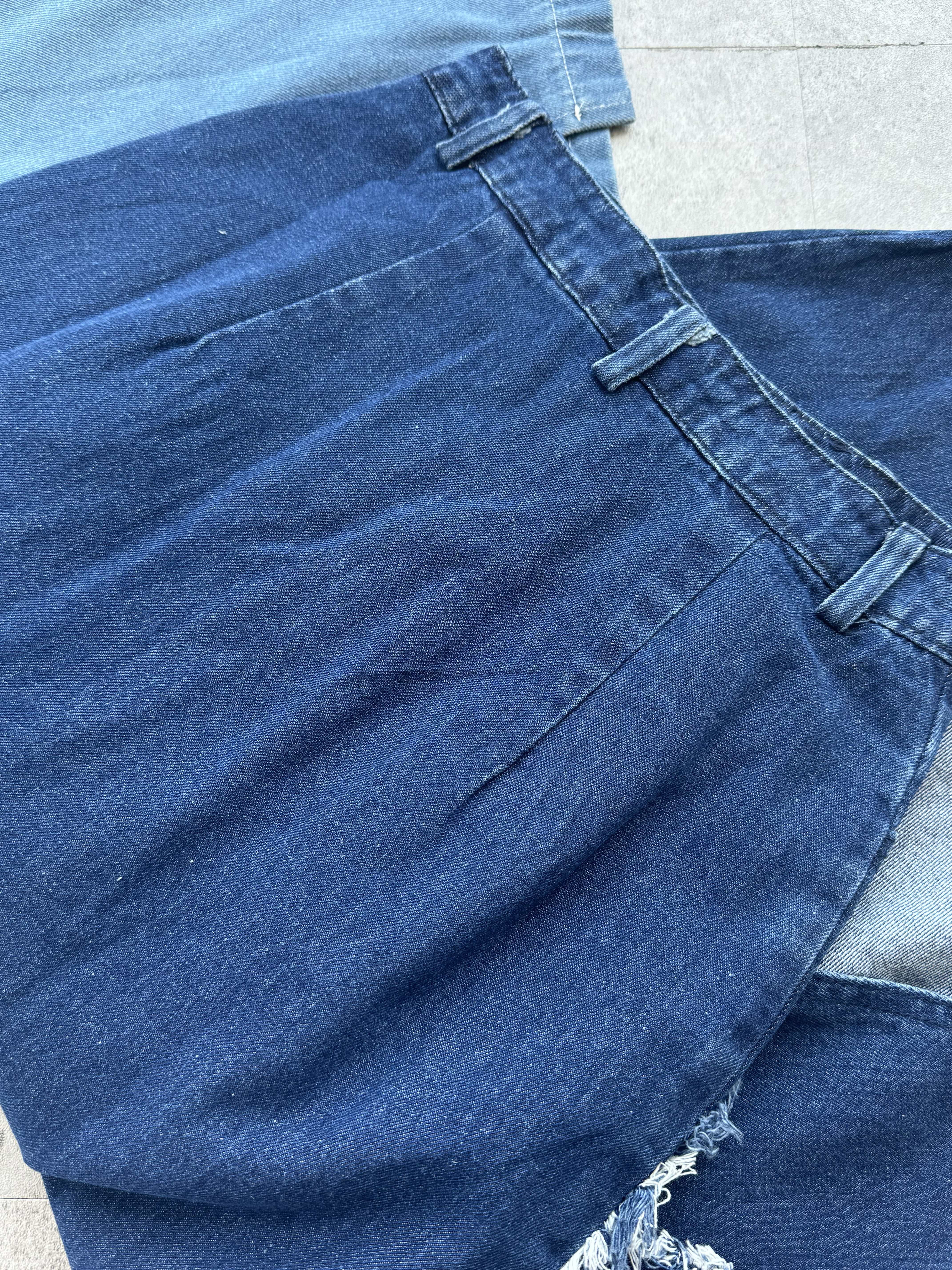 斜边碎毛设计牛仔长裙