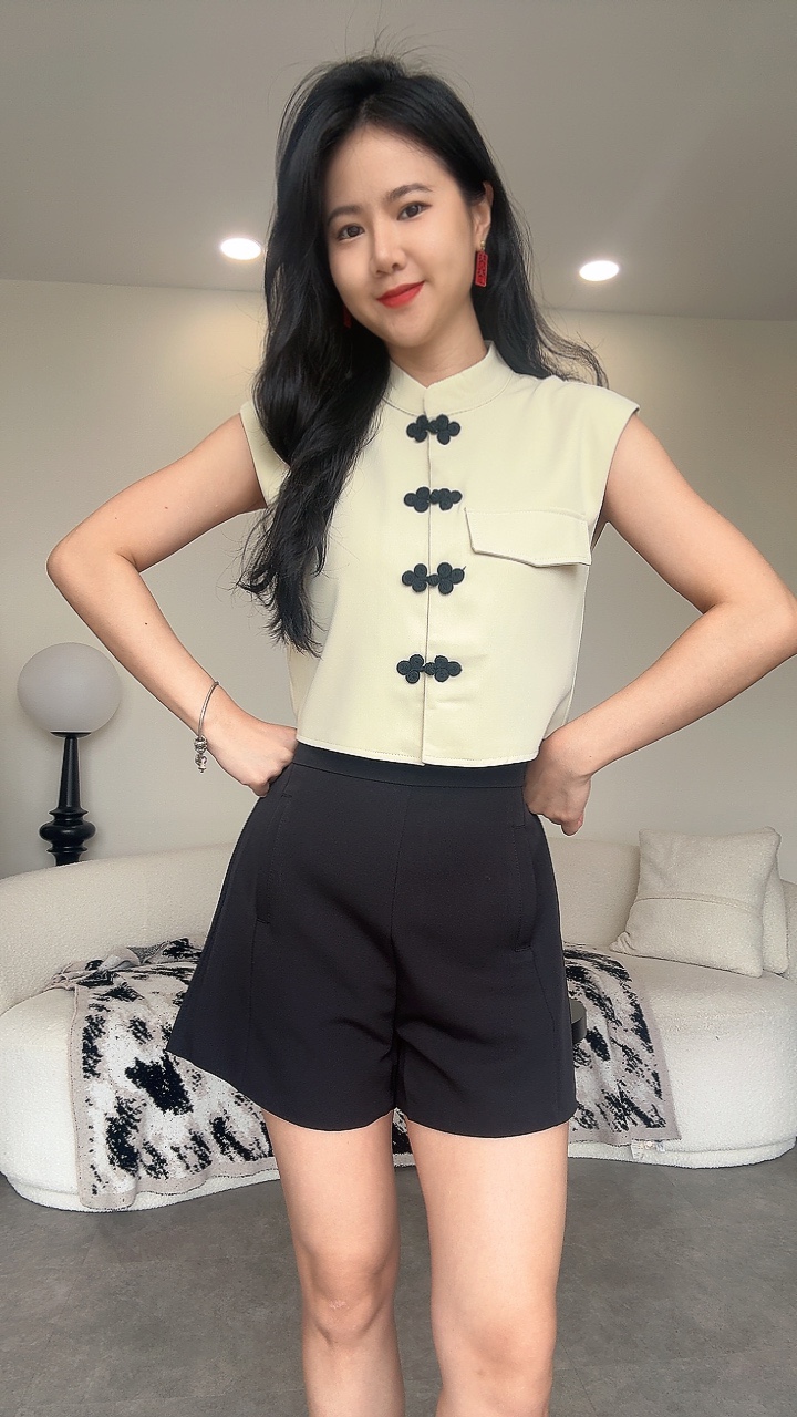 防皱平价+长高腰短裤