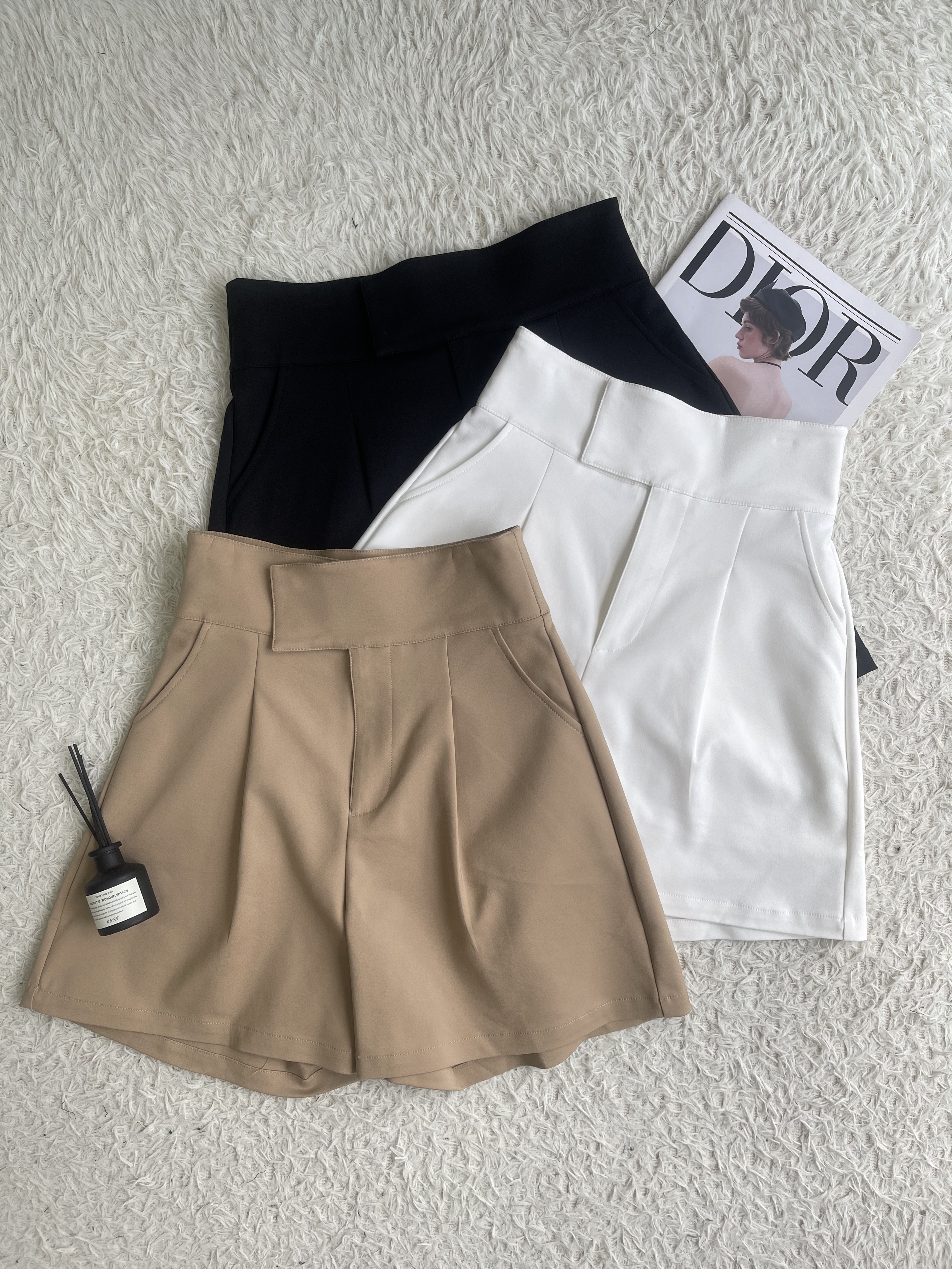 厚腰线西装4分裤