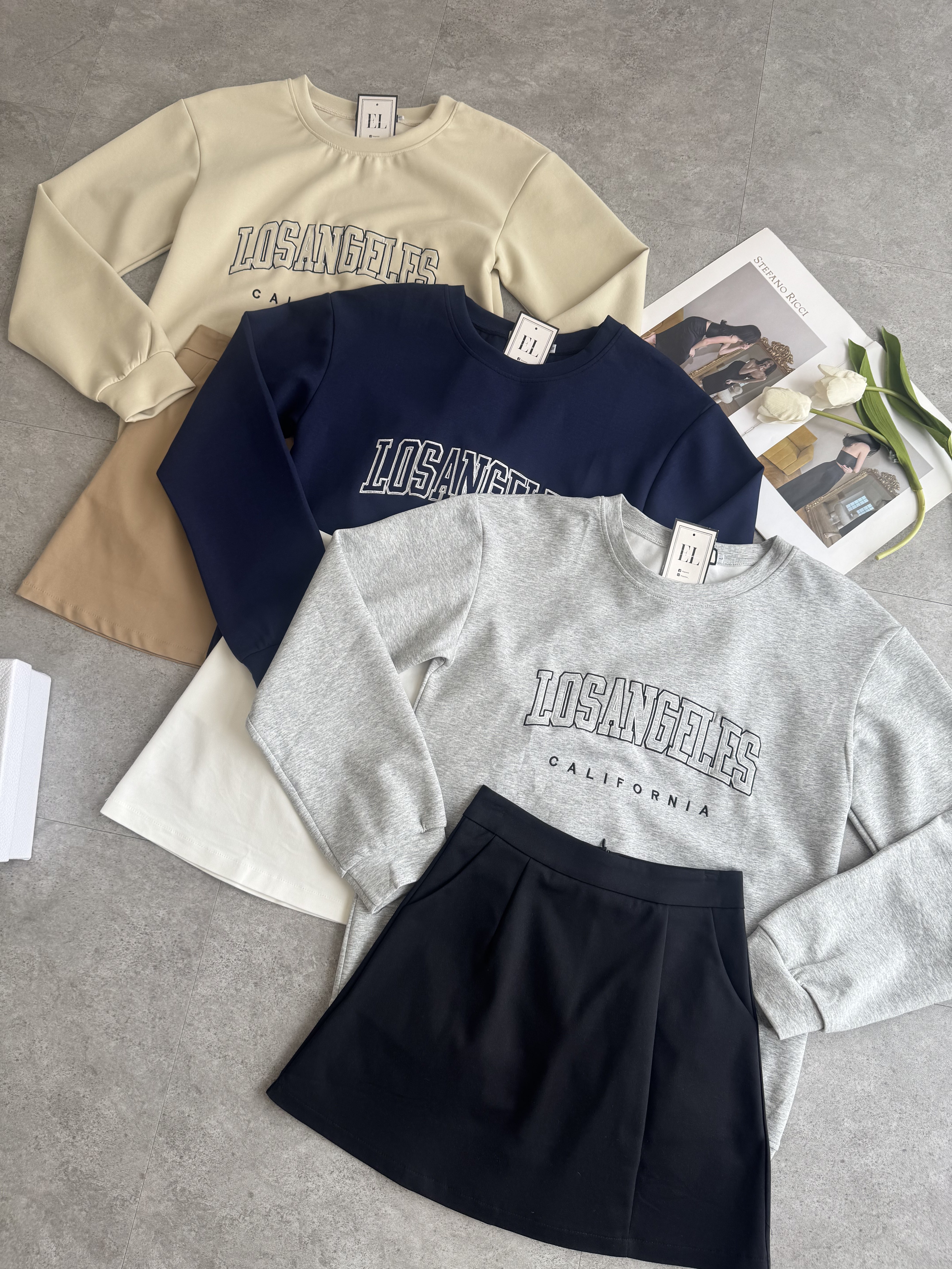 Sporty Sweater A裙套装