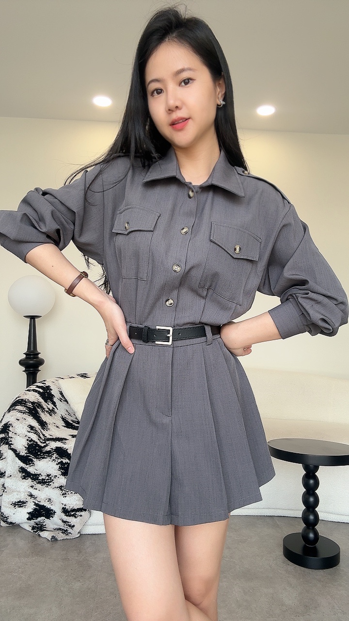 工装混搭风时尚连衣裤