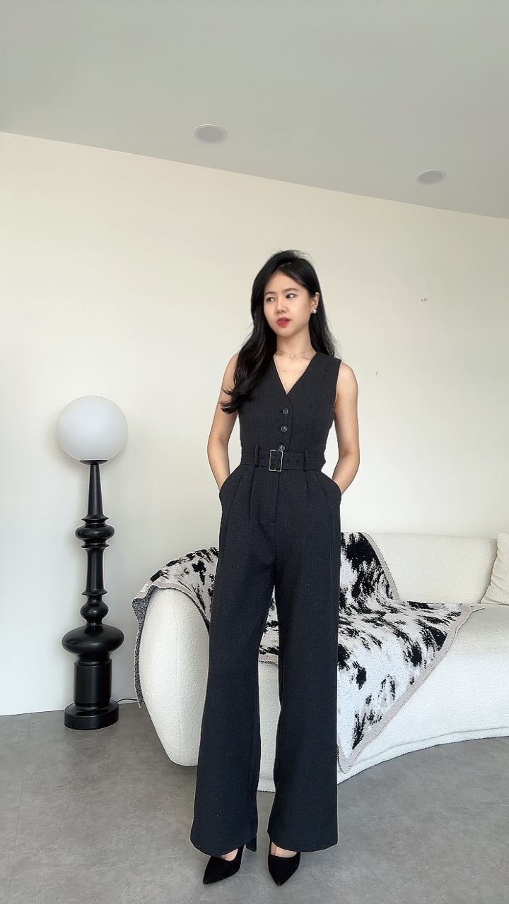 《EL高级系列》 西装纹路连体裤