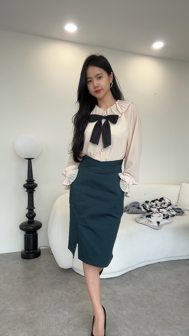 腰线绷带设计Pencil Skirt 
