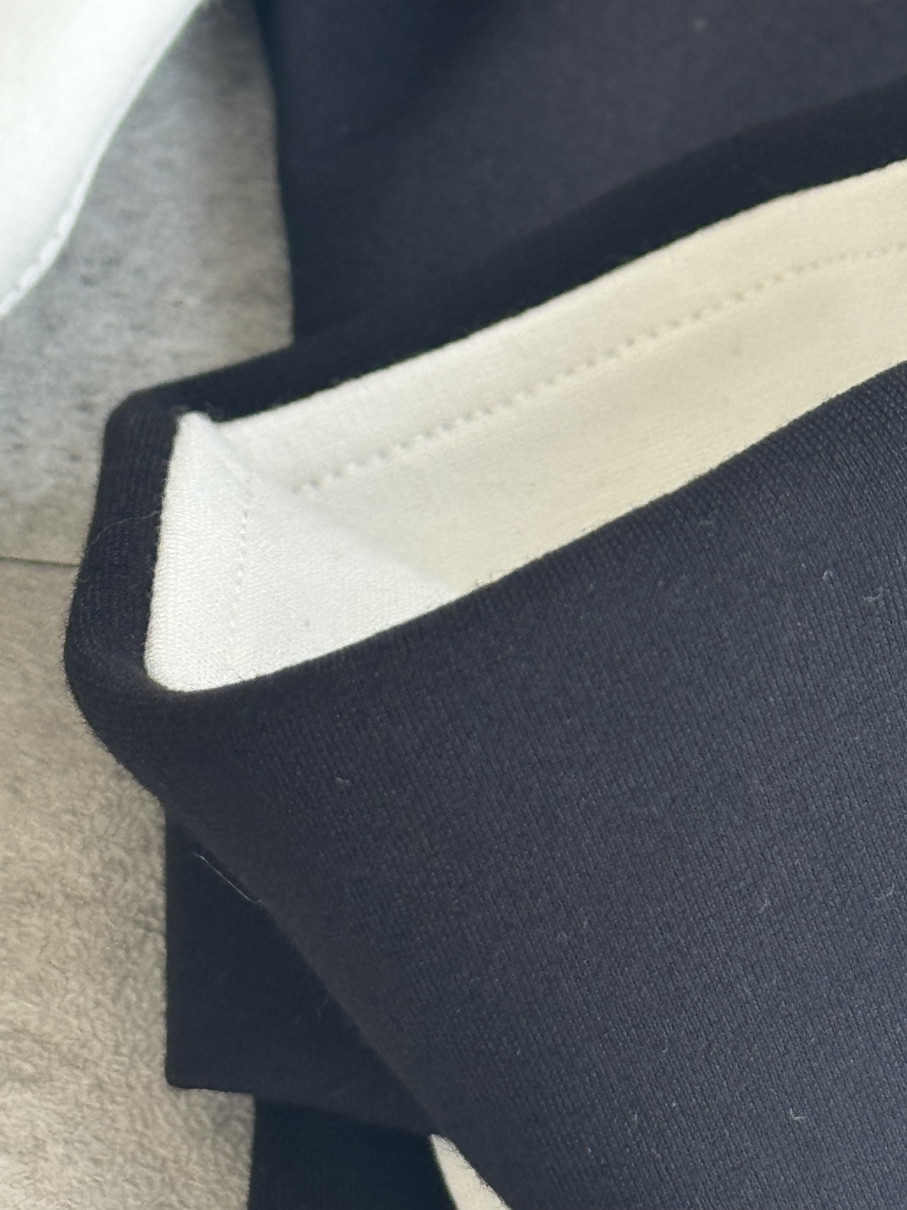 法式高级高领拼色中袖上衣