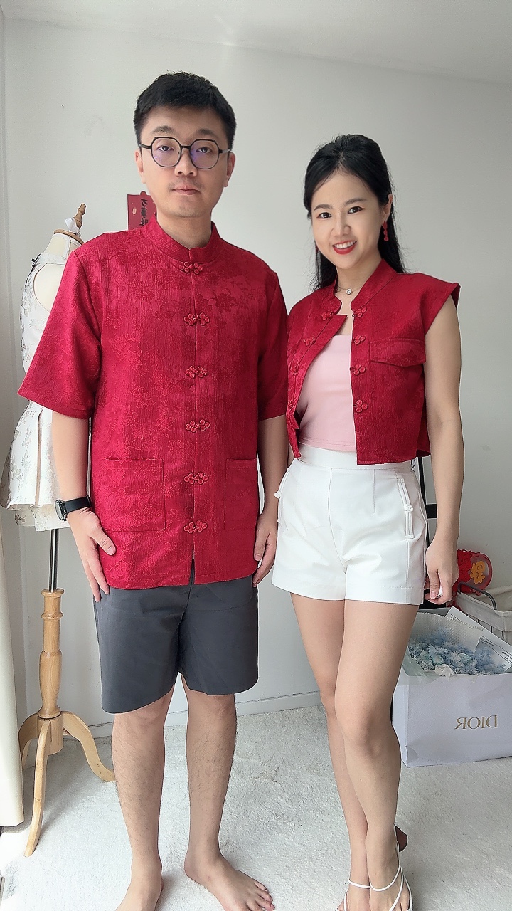 旗袍扣口袋厚腰线短裤