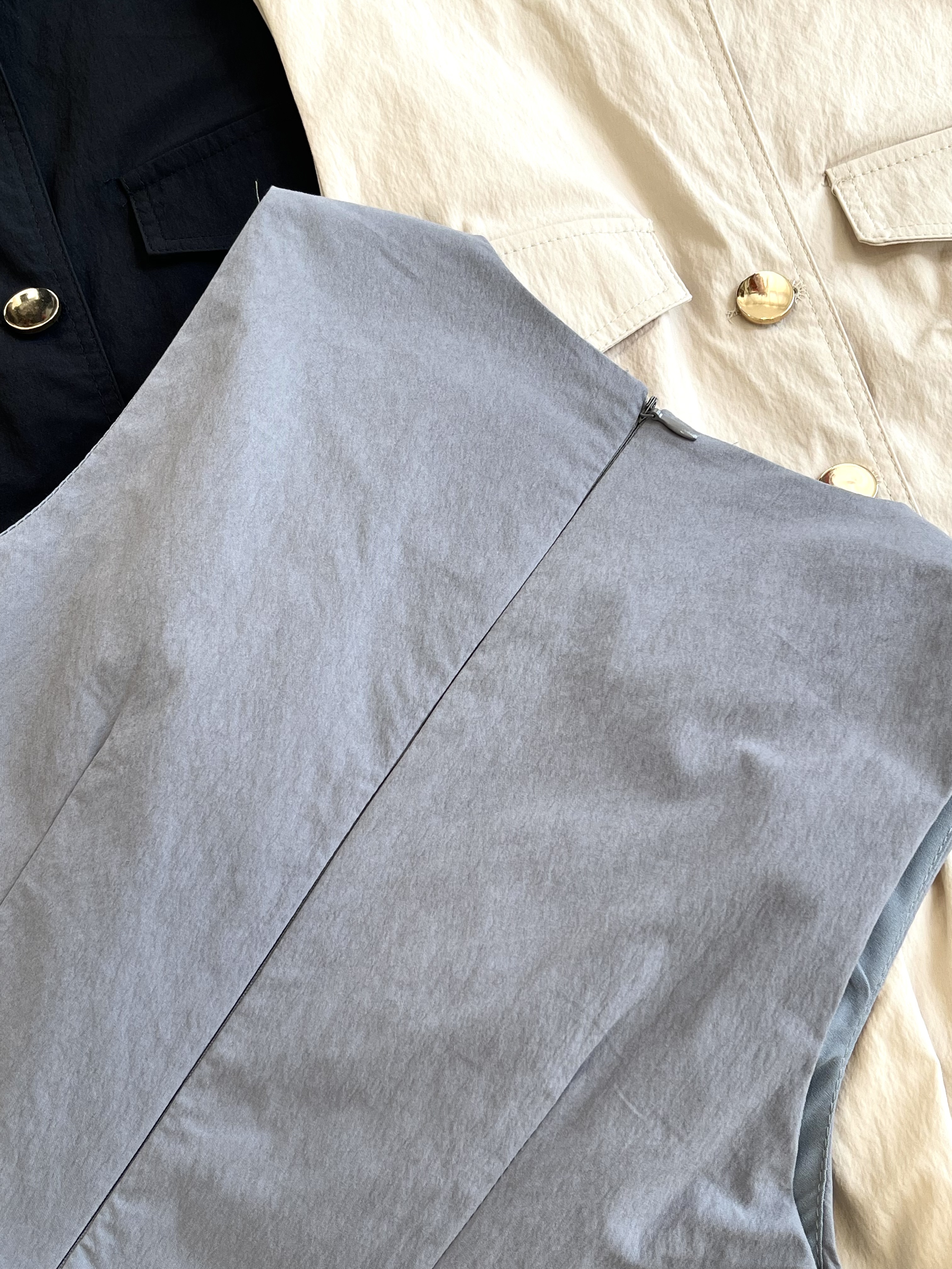 Camp皱巴风休闲连身裙