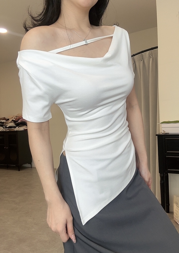 御姐性感双肩线短袖Top