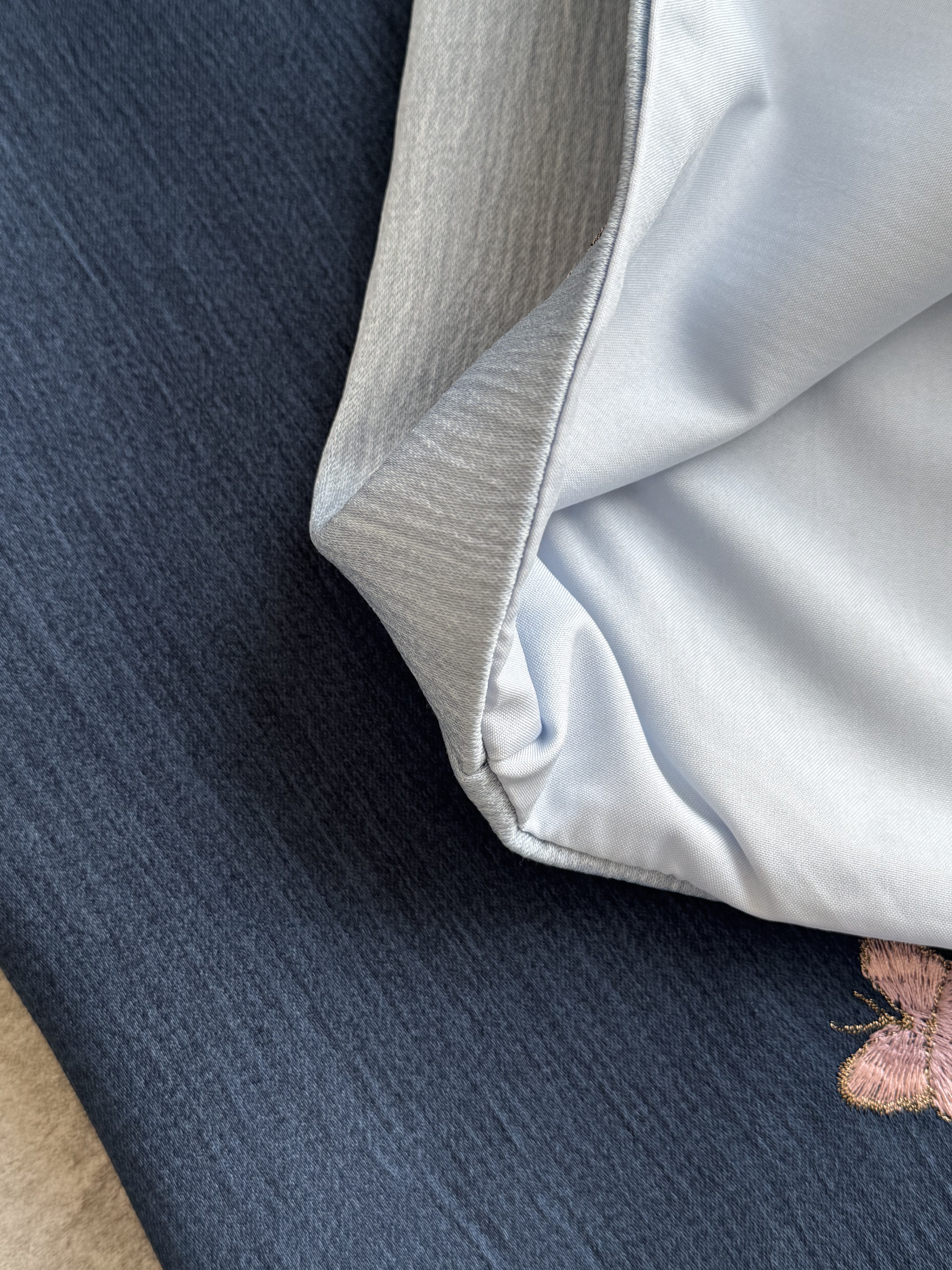 (BO-DEC)《亲子-男》粉蝴蝶刺绣高质感纹理面料唐装