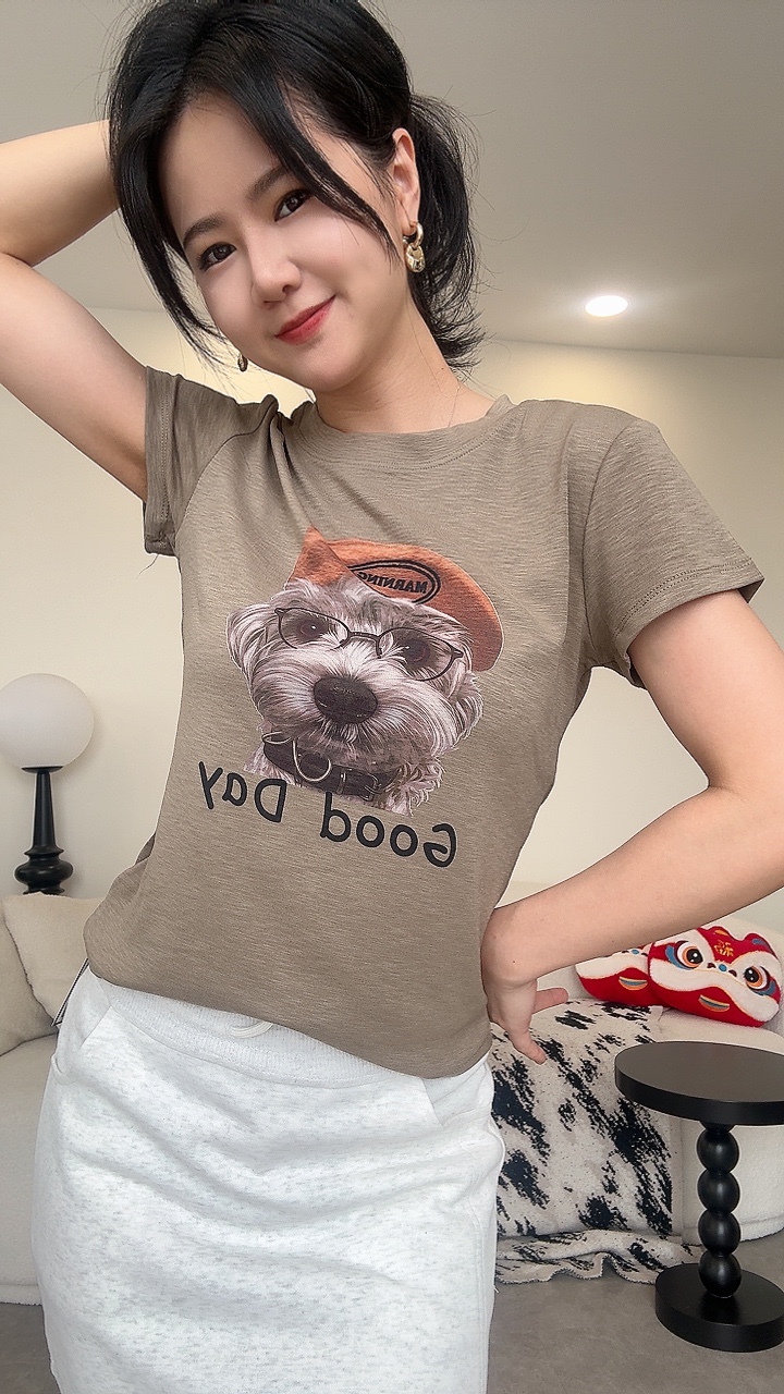 柔丝料狗狗Tee （圆领）