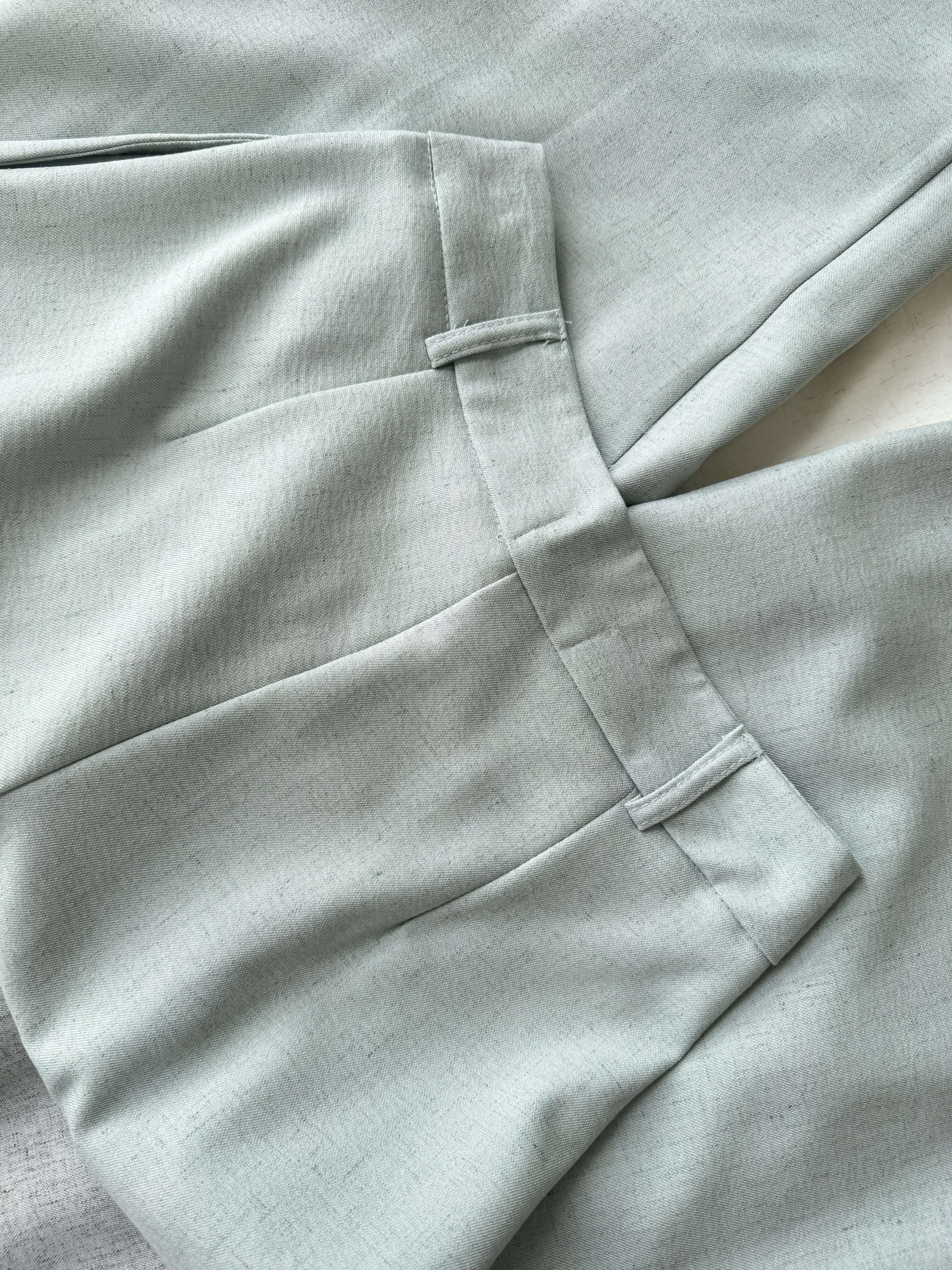 软麻杂线高腰阔腿长裤