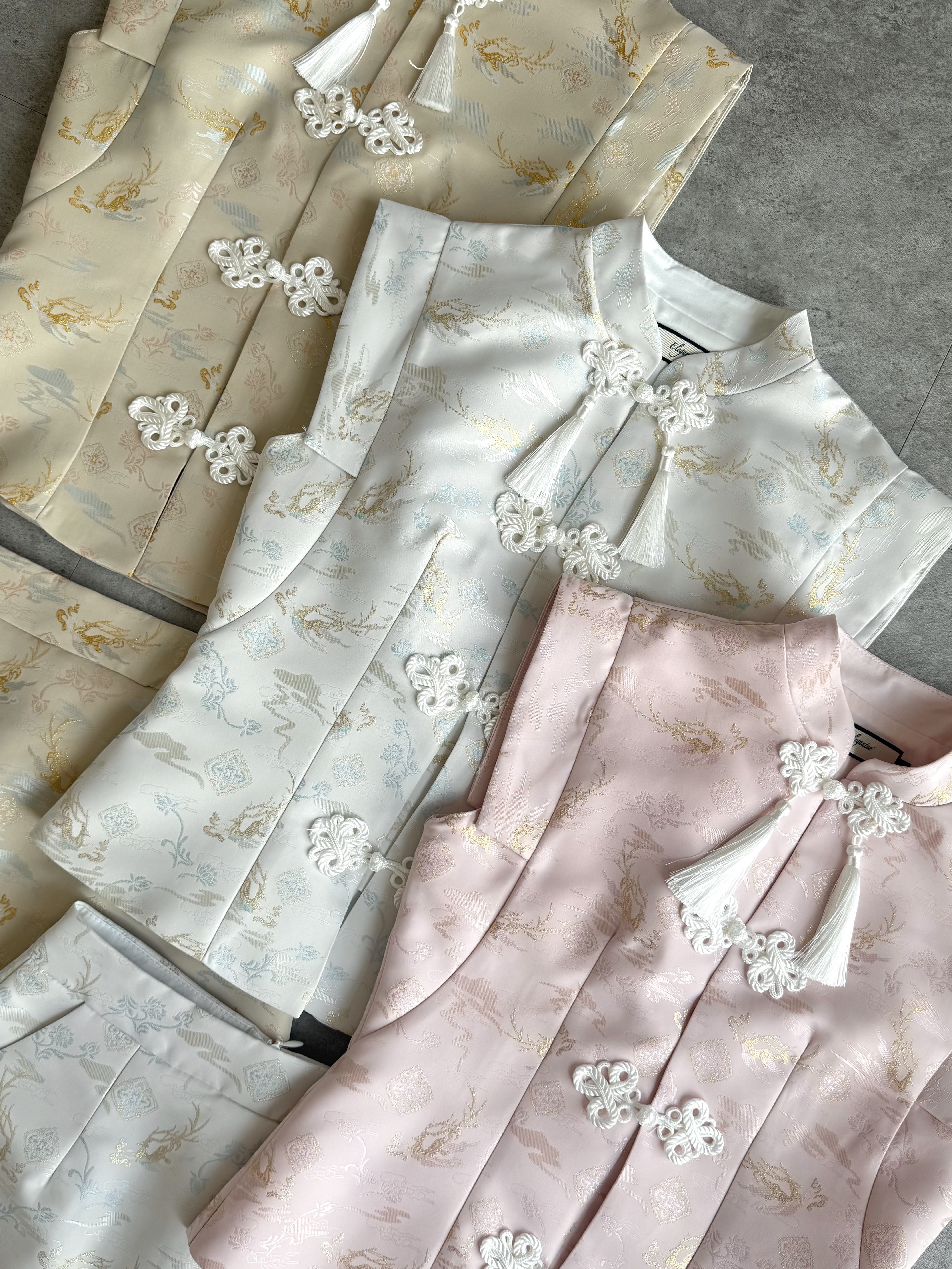 (BO-DEC)《亲子-女》仙境火云刺绣旗袍套装