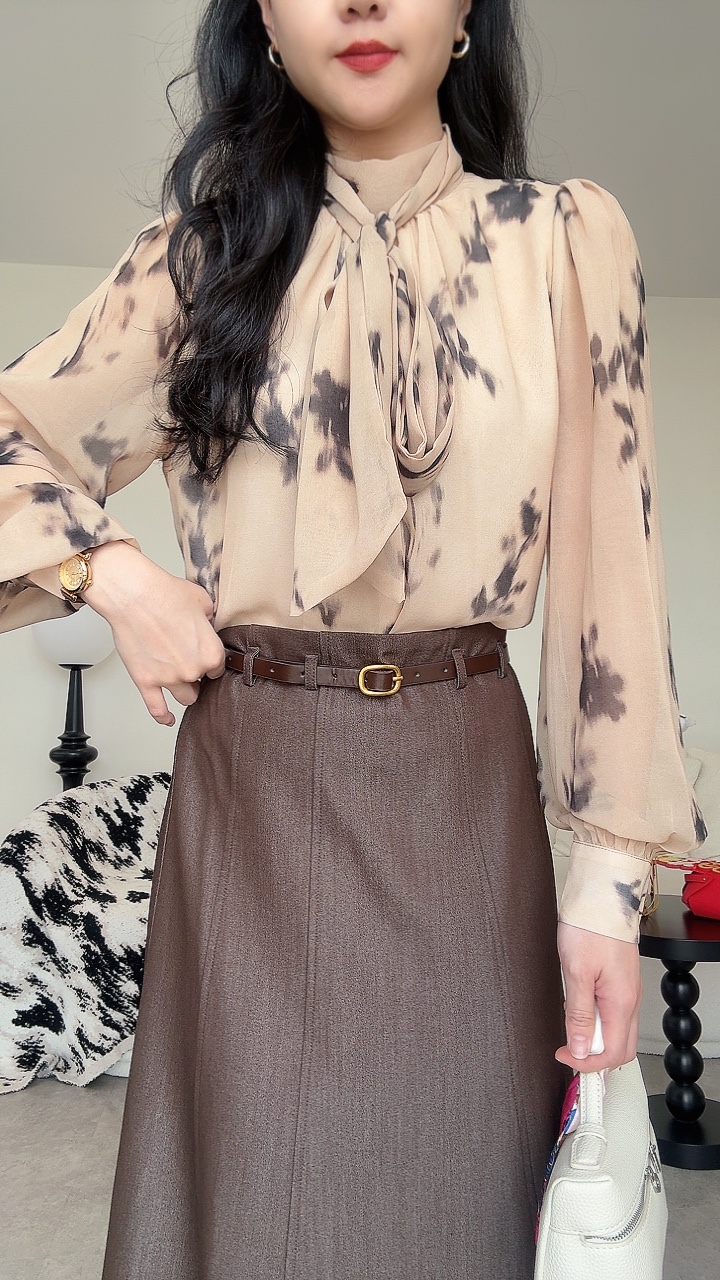 韩版高级牛仔鱼尾长裙-腰带