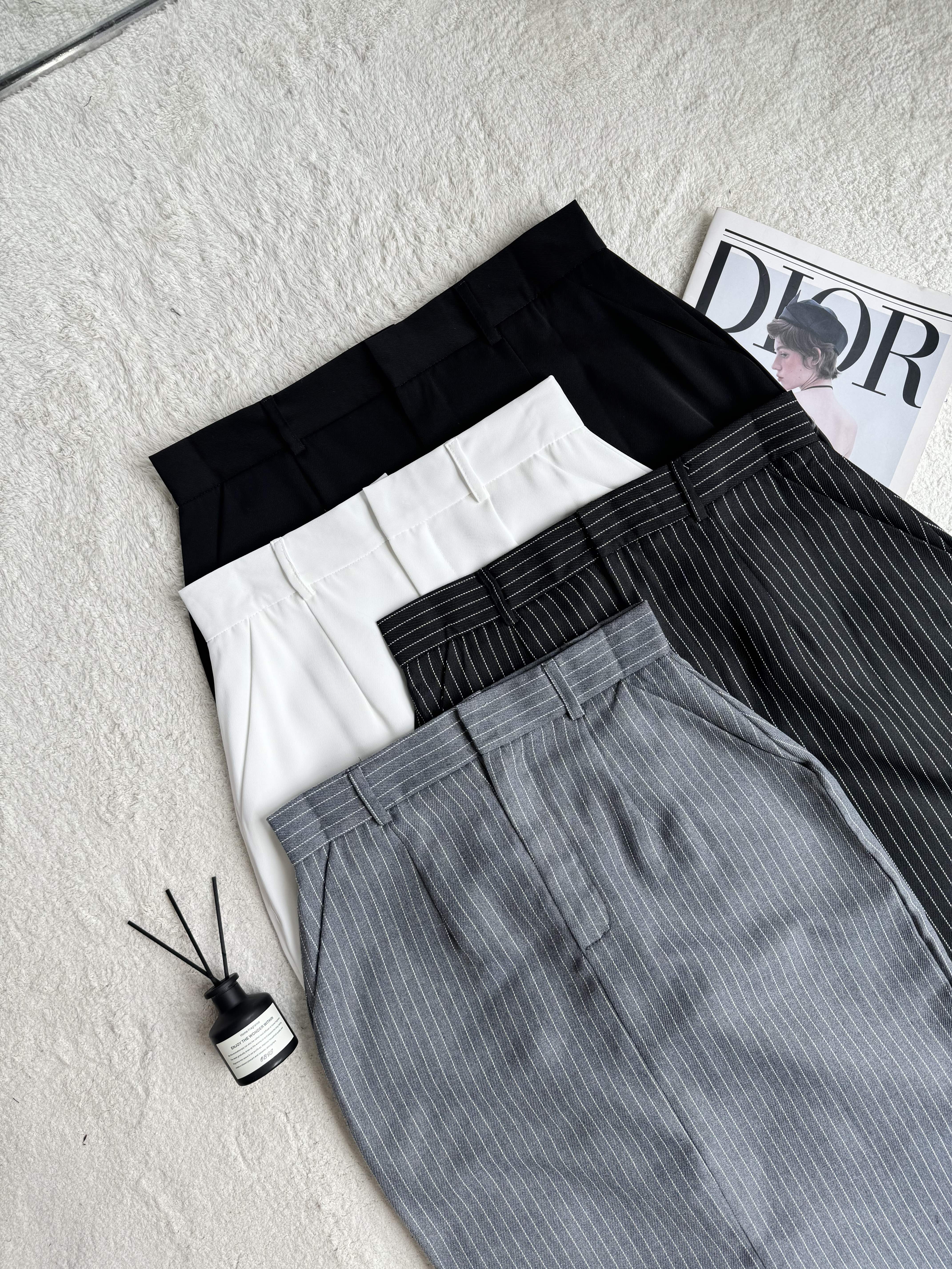 麻棉&滑面料前开叉显瘦直长裙