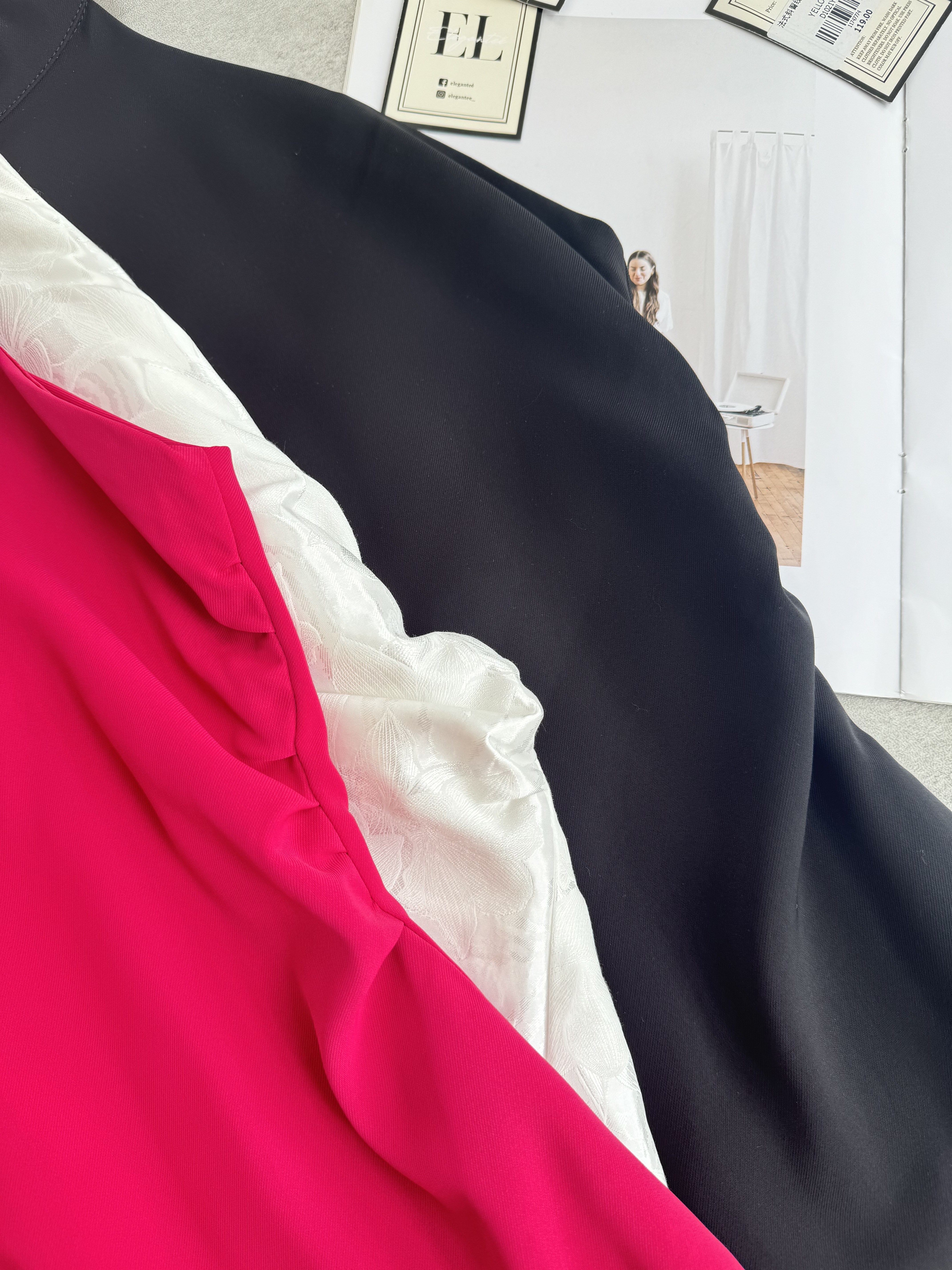 优雅挂脖修腰上衣