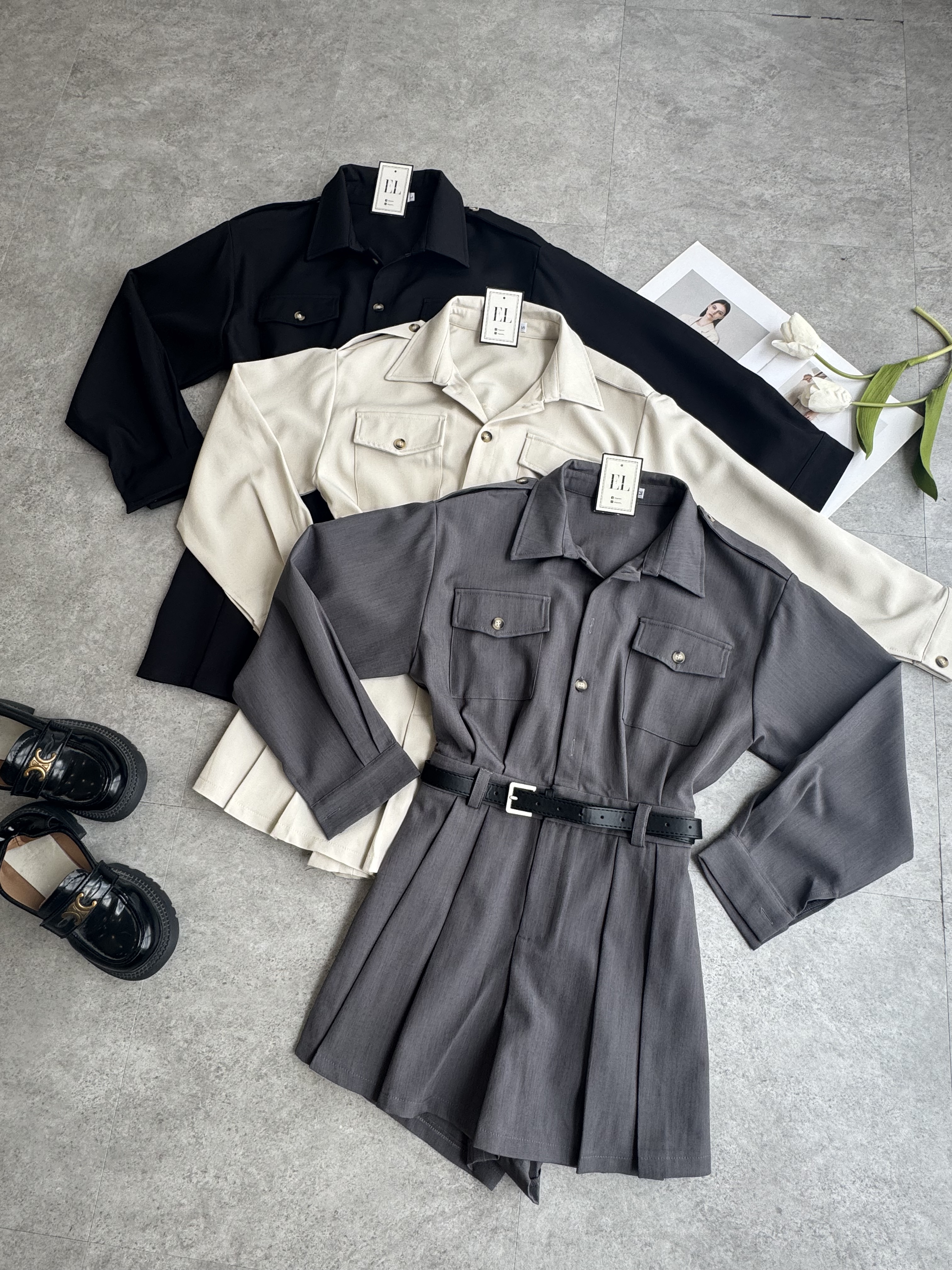 工装混搭风时尚连衣裤