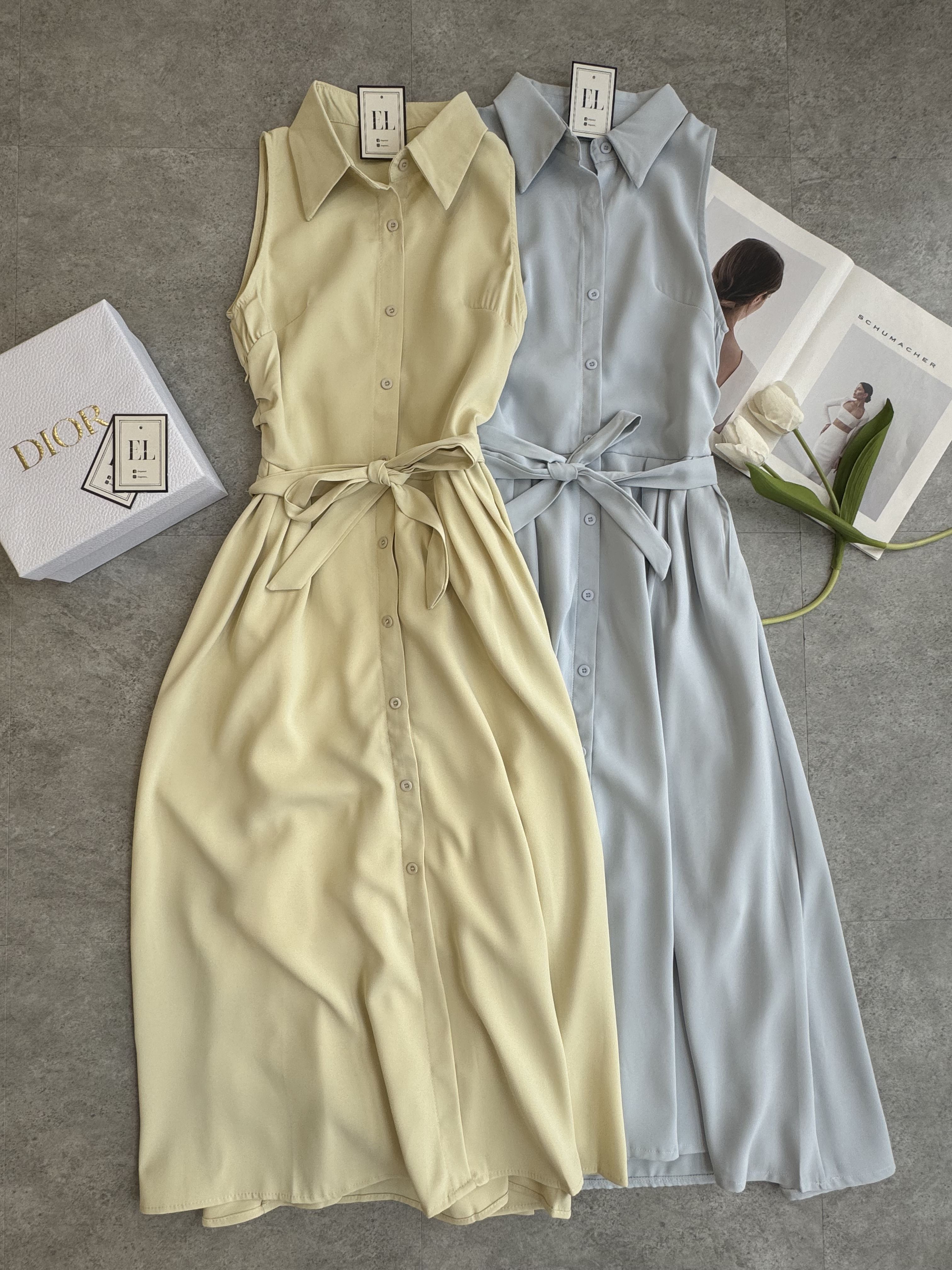 New无袖法式开扣Dress