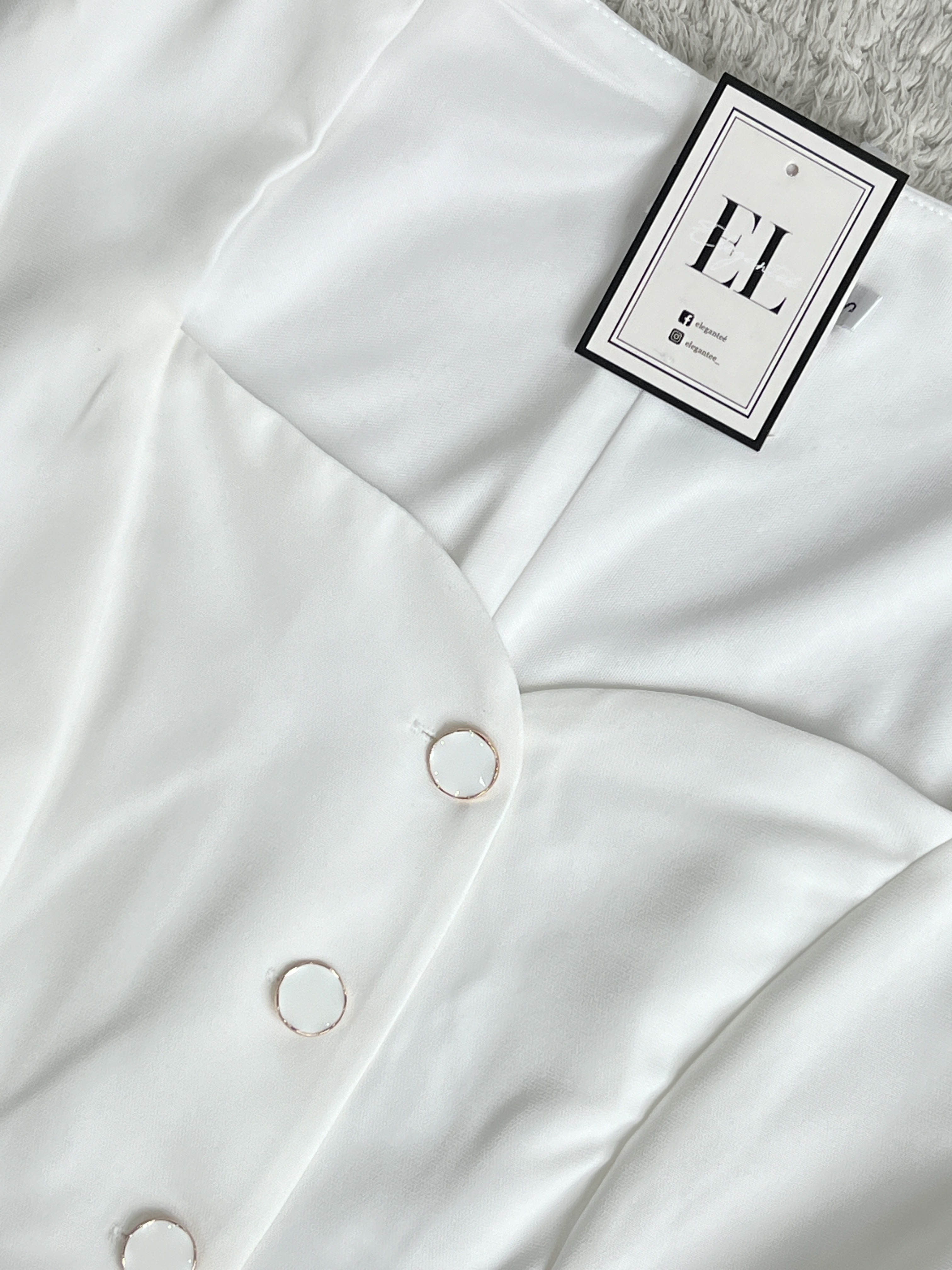 复古三角领长袖短裤套装-副送腰带