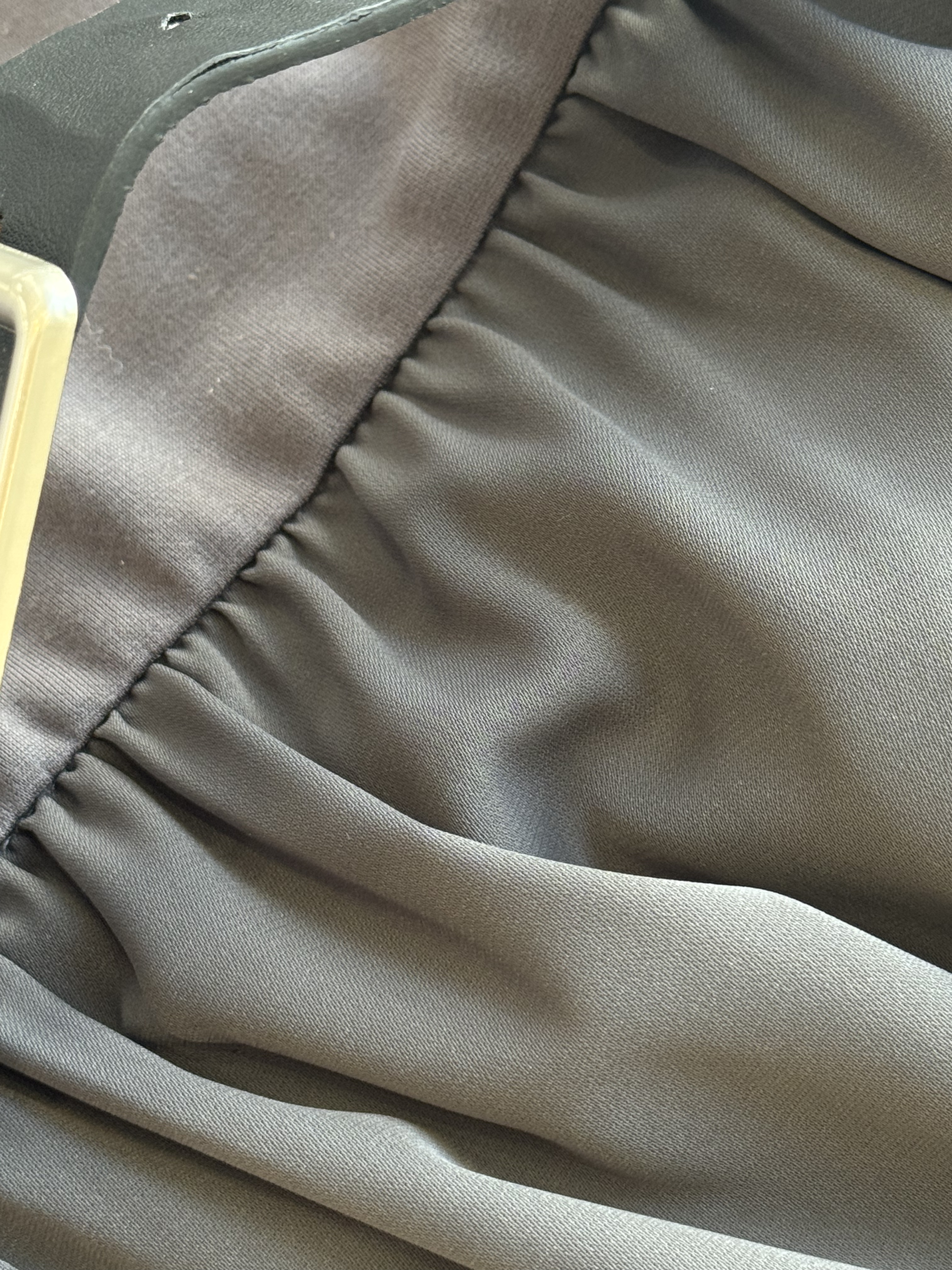 （厚）法式V领短袖连身长裙-腰带