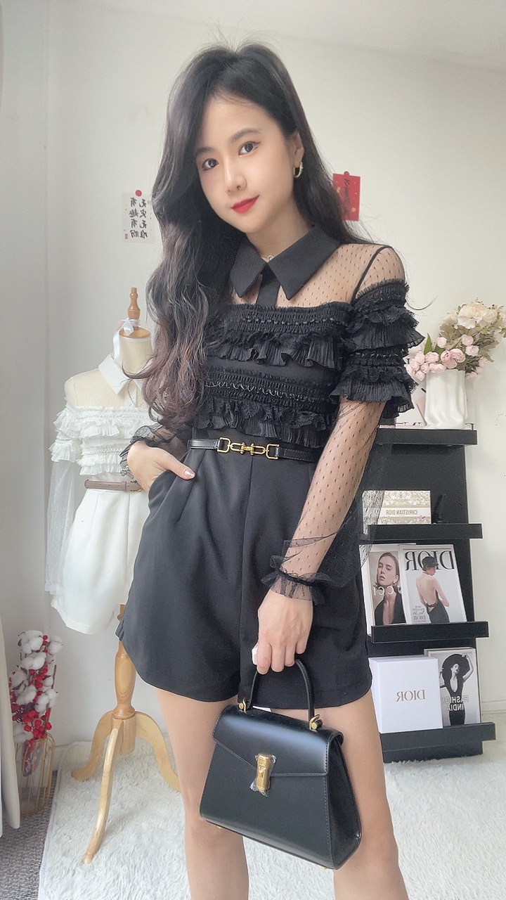 宫廷蕾丝连体裤