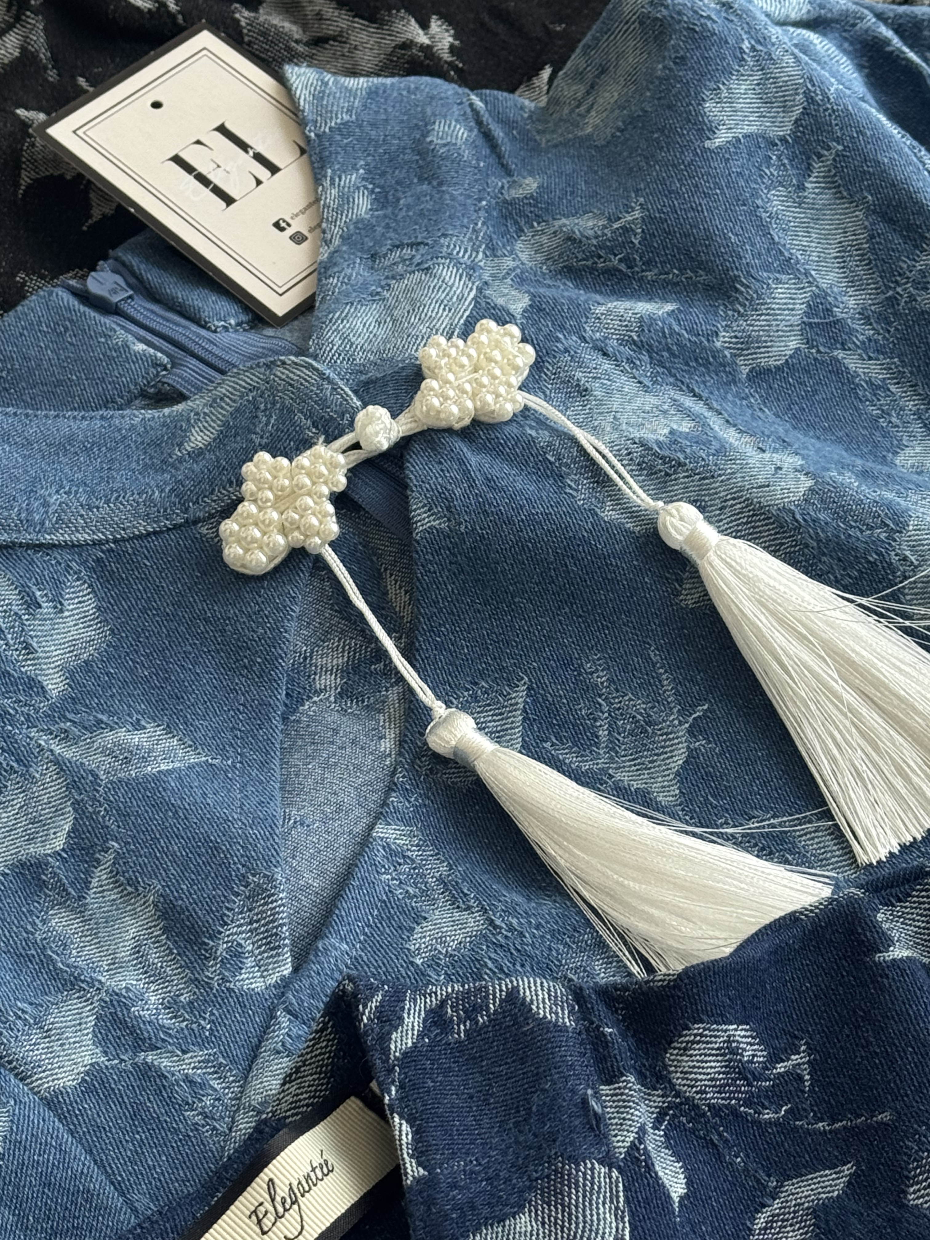 《新年》牛仔短袖连身裙