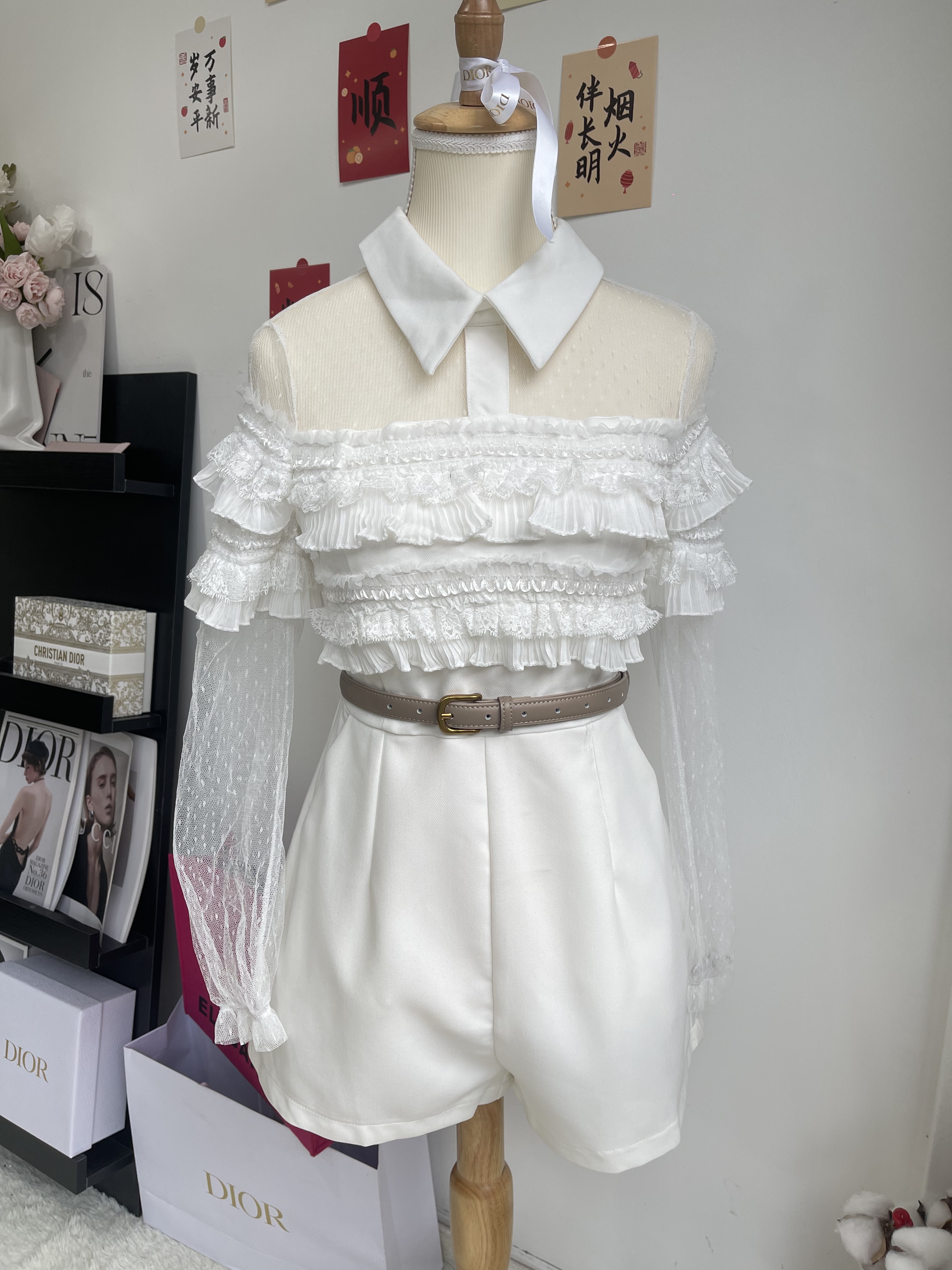 宫廷蕾丝连体裤