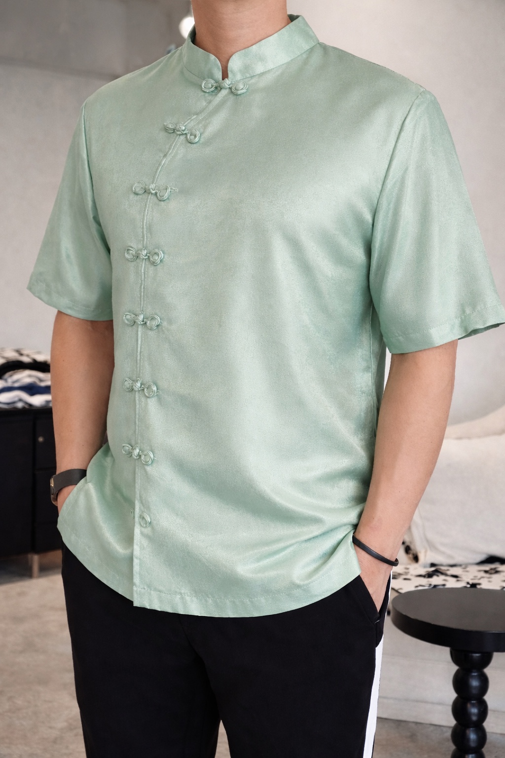 《情侣-男》缎面唐装