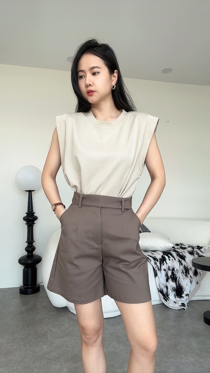 垫肩直角Tee (高质品）