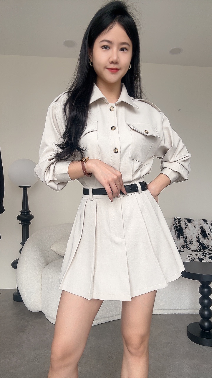 工装混搭风时尚连衣裤