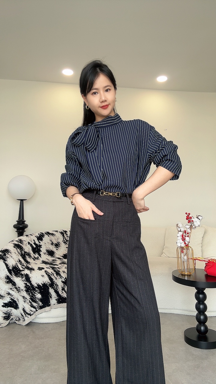 韩版高级感线条衬衫