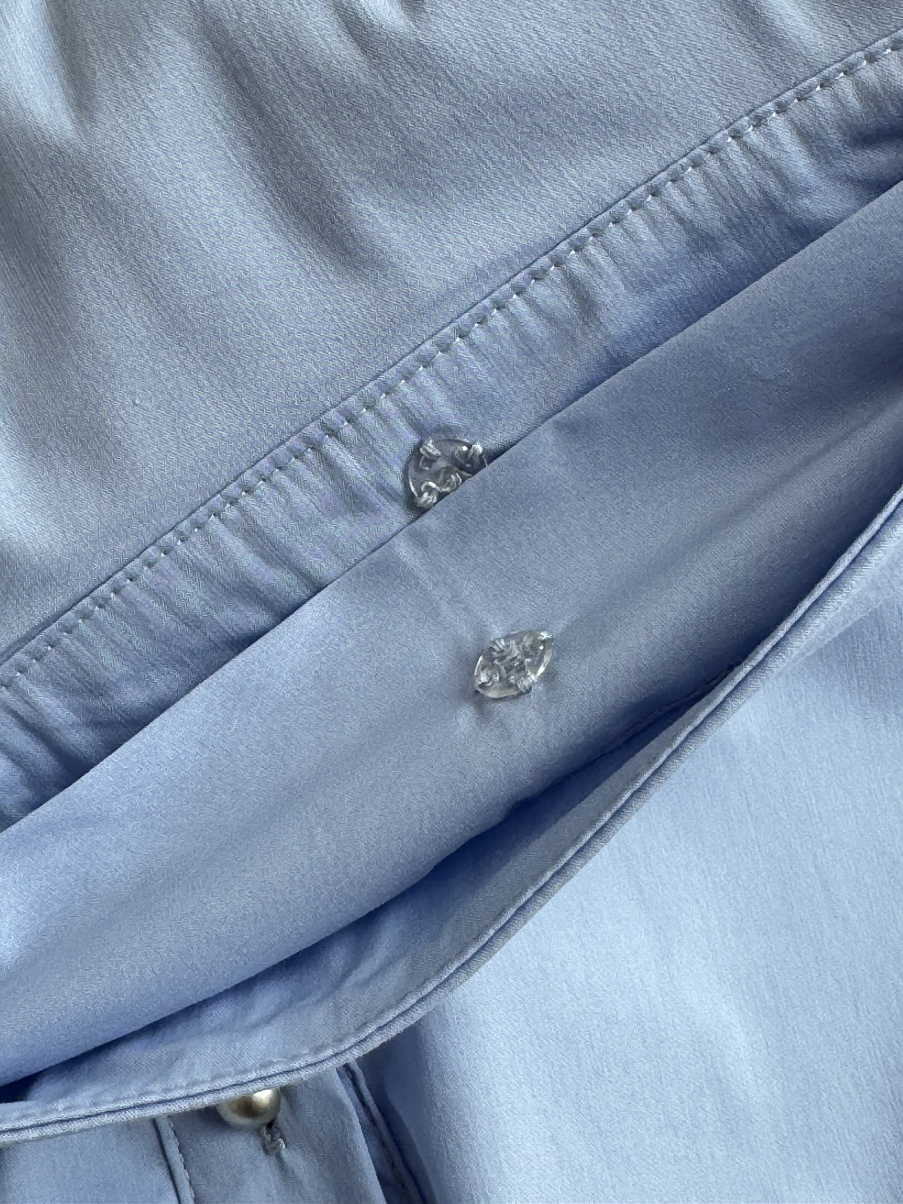 假两件内收腰蝴蝶结衬衫